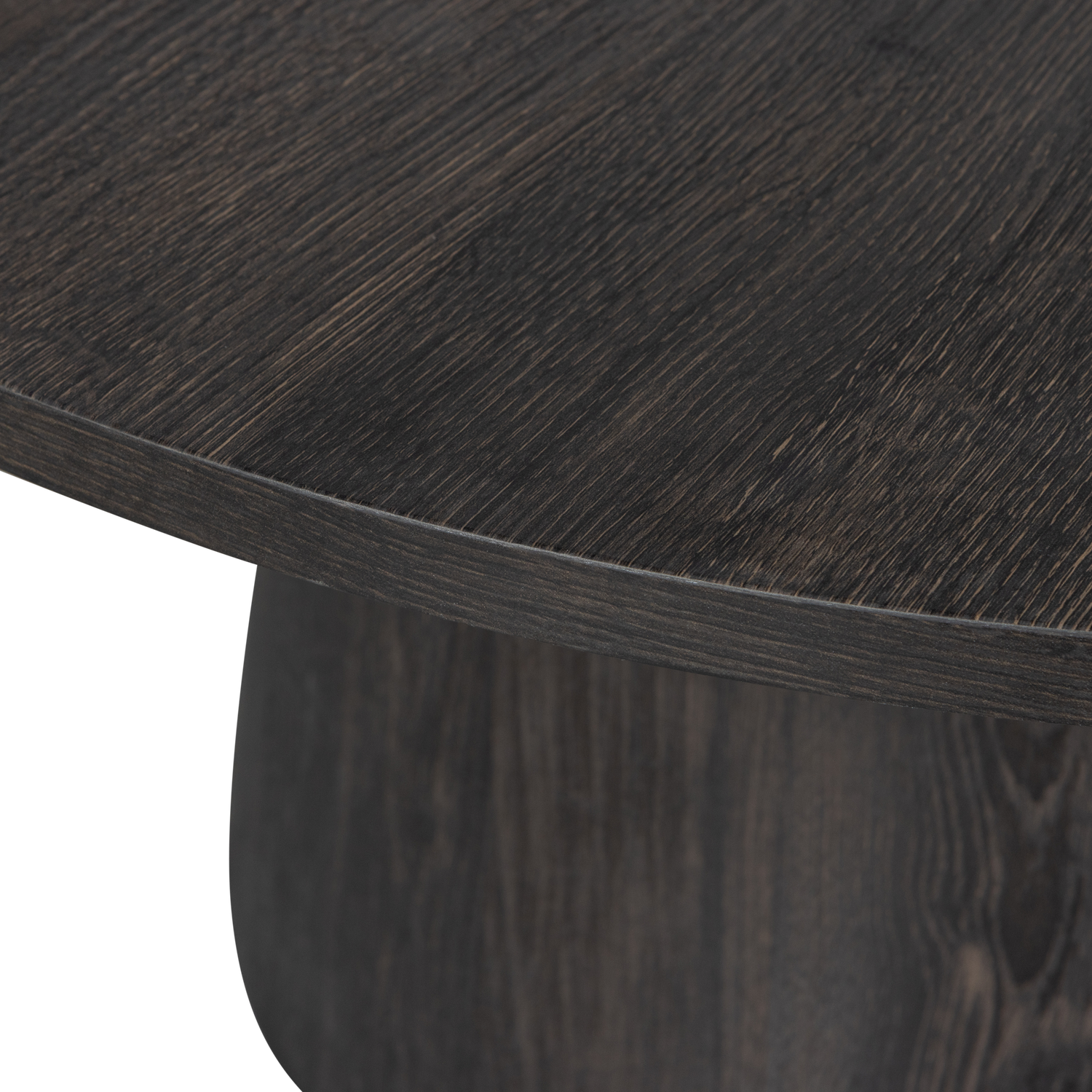 Woood | Salontafel Maan rond 60cm donkerbruin