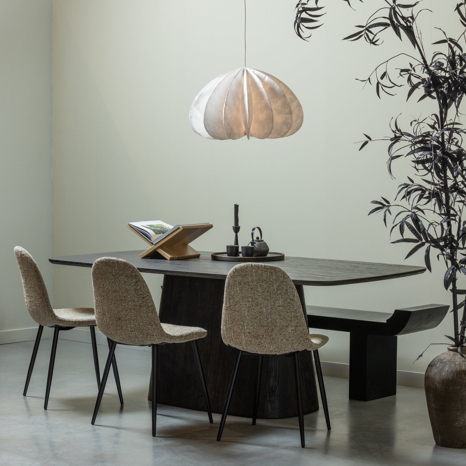 Woood | Eettafel Leah rechthoek 200cm donkerbruin