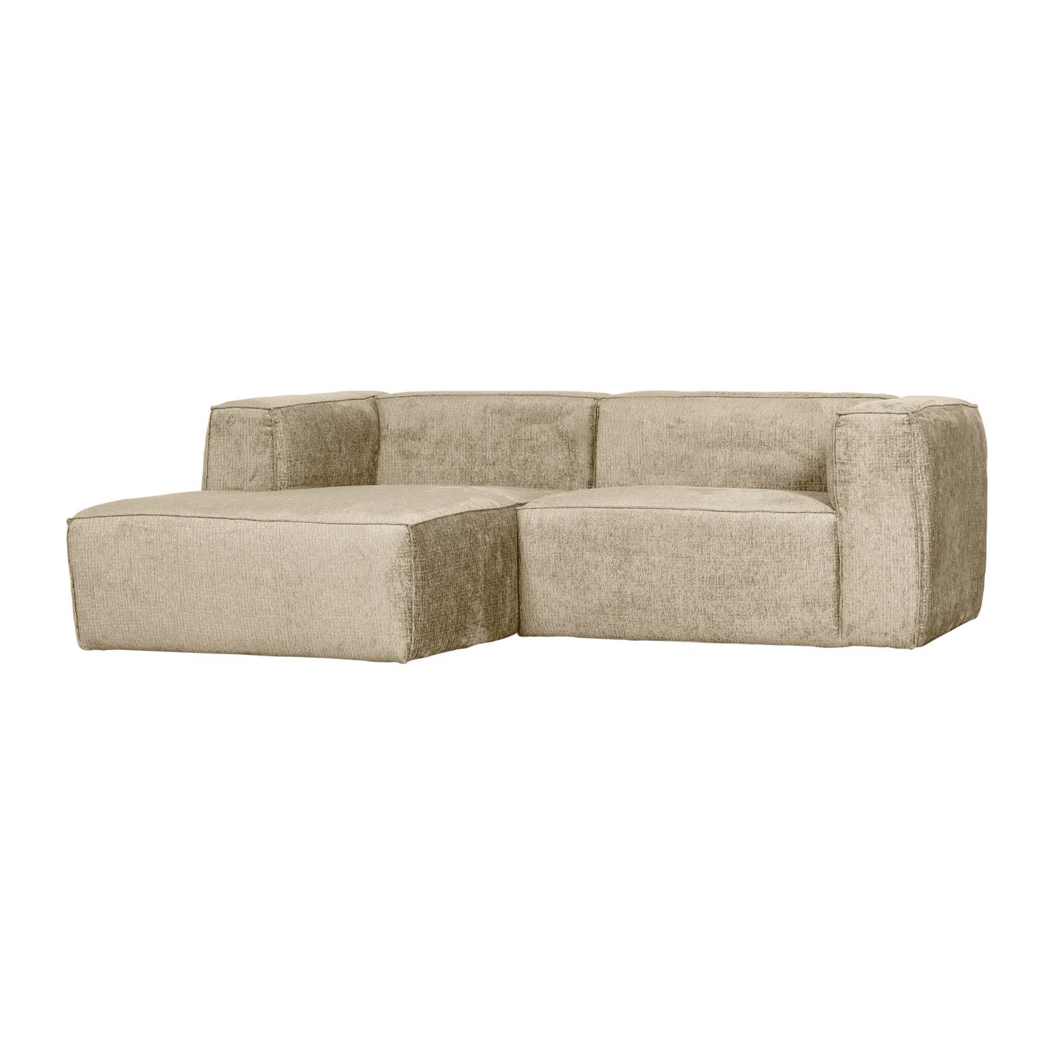 Woood | Chaise longue Bean links structure velvet buttermilk