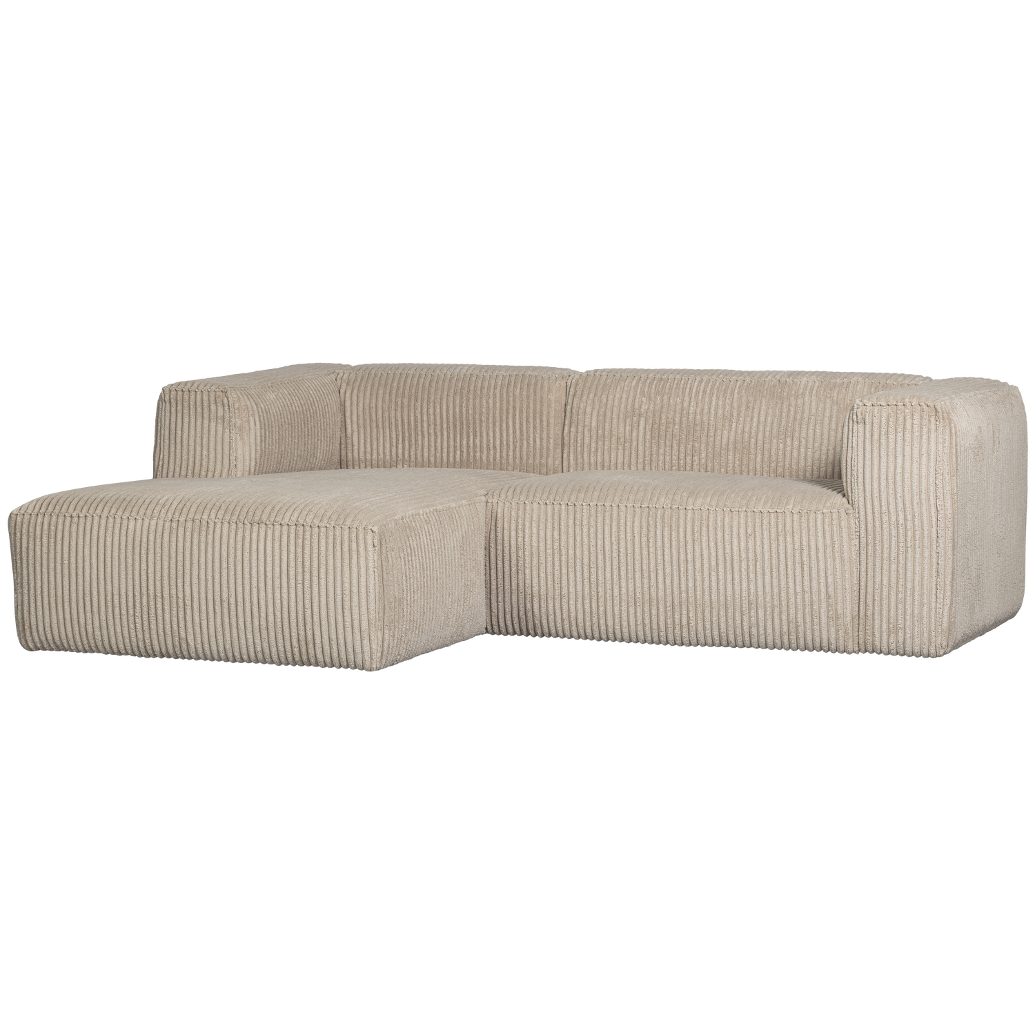 Woood | Chaise longue bank Bean links ribstof travertin