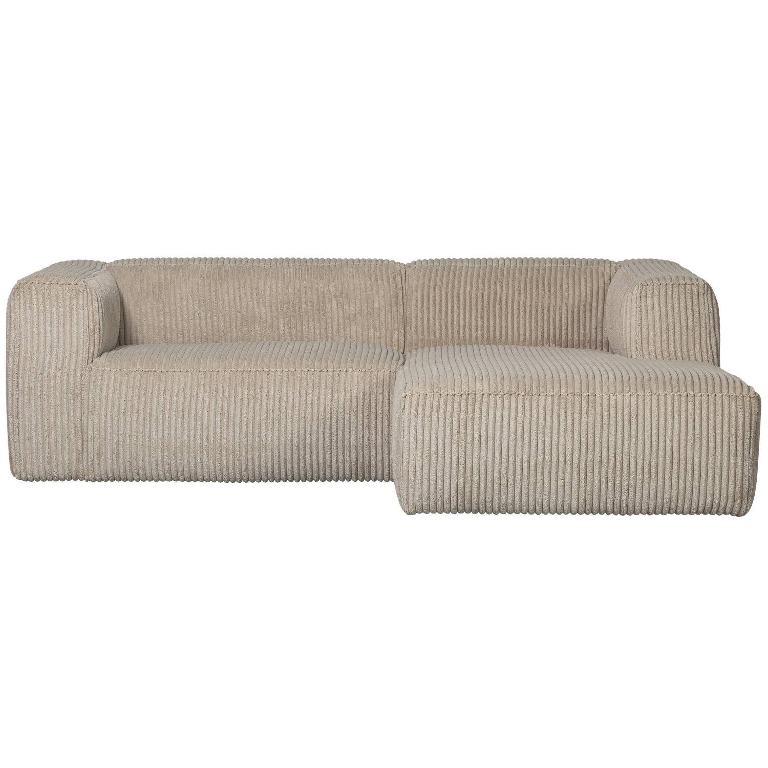 Woood | Chaise longue Bean rechts ribstof travertin