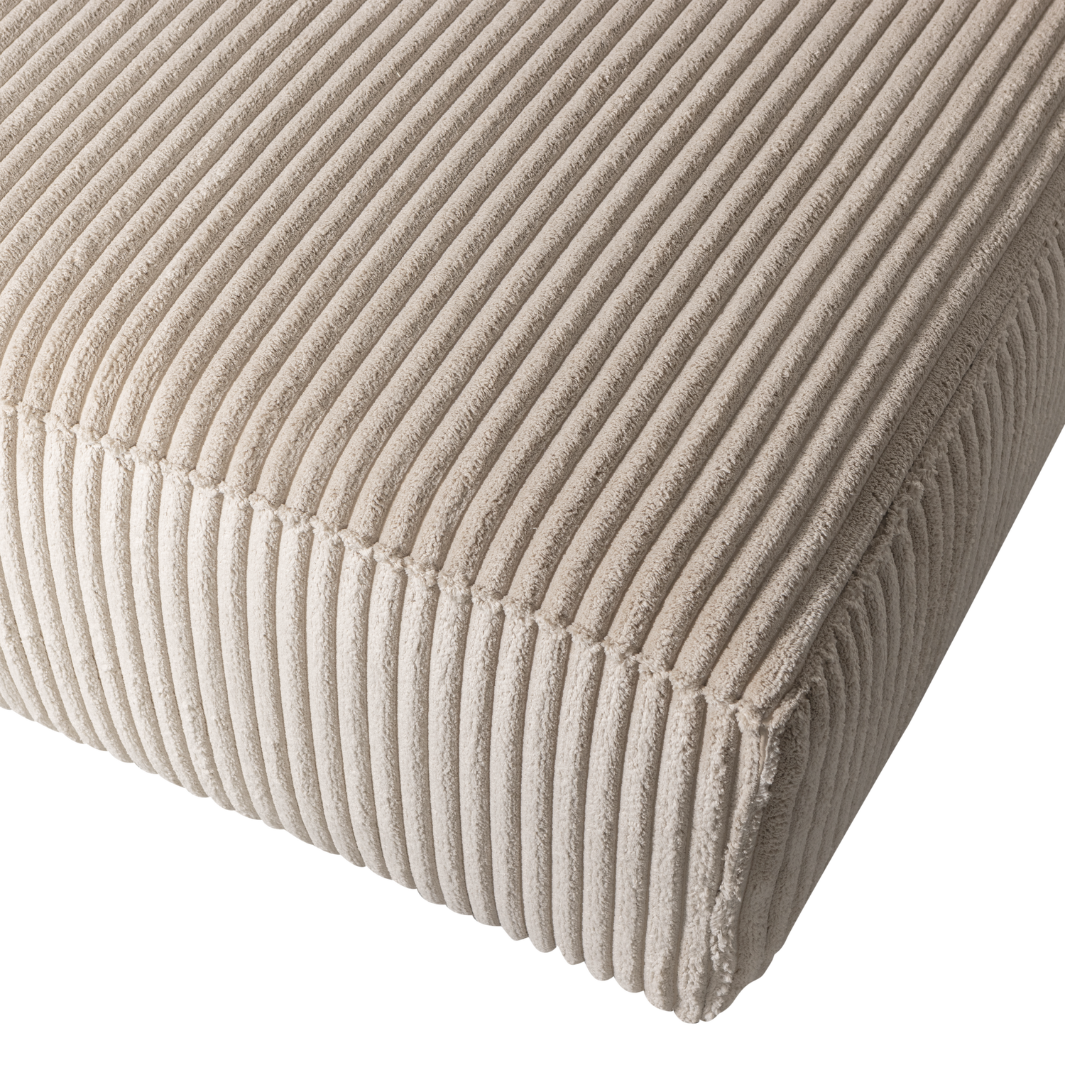 Woood | Chaise longue Bean rechts ribstof travertin