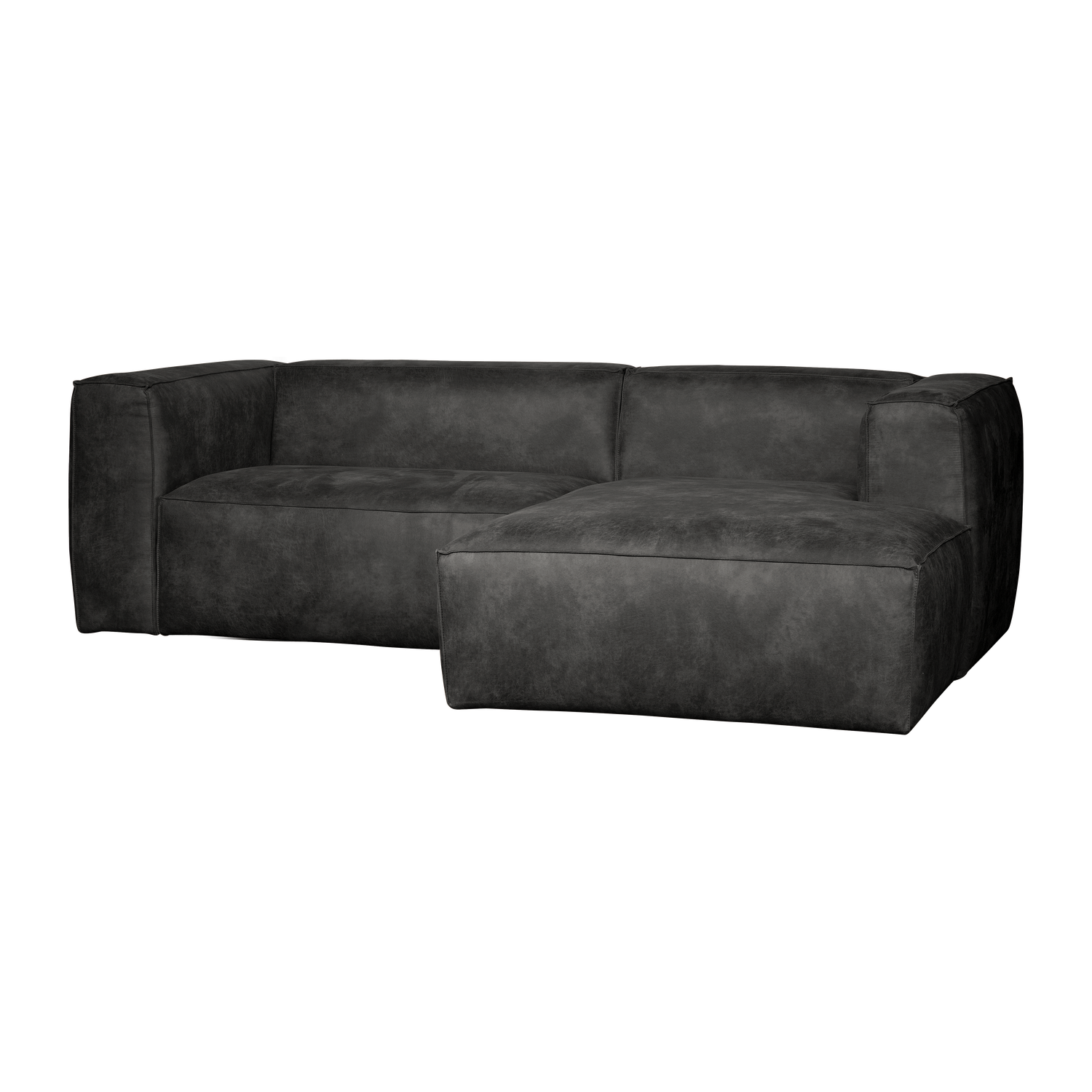 Woood | Chaise longue Bean rechts ecoleer zwart
