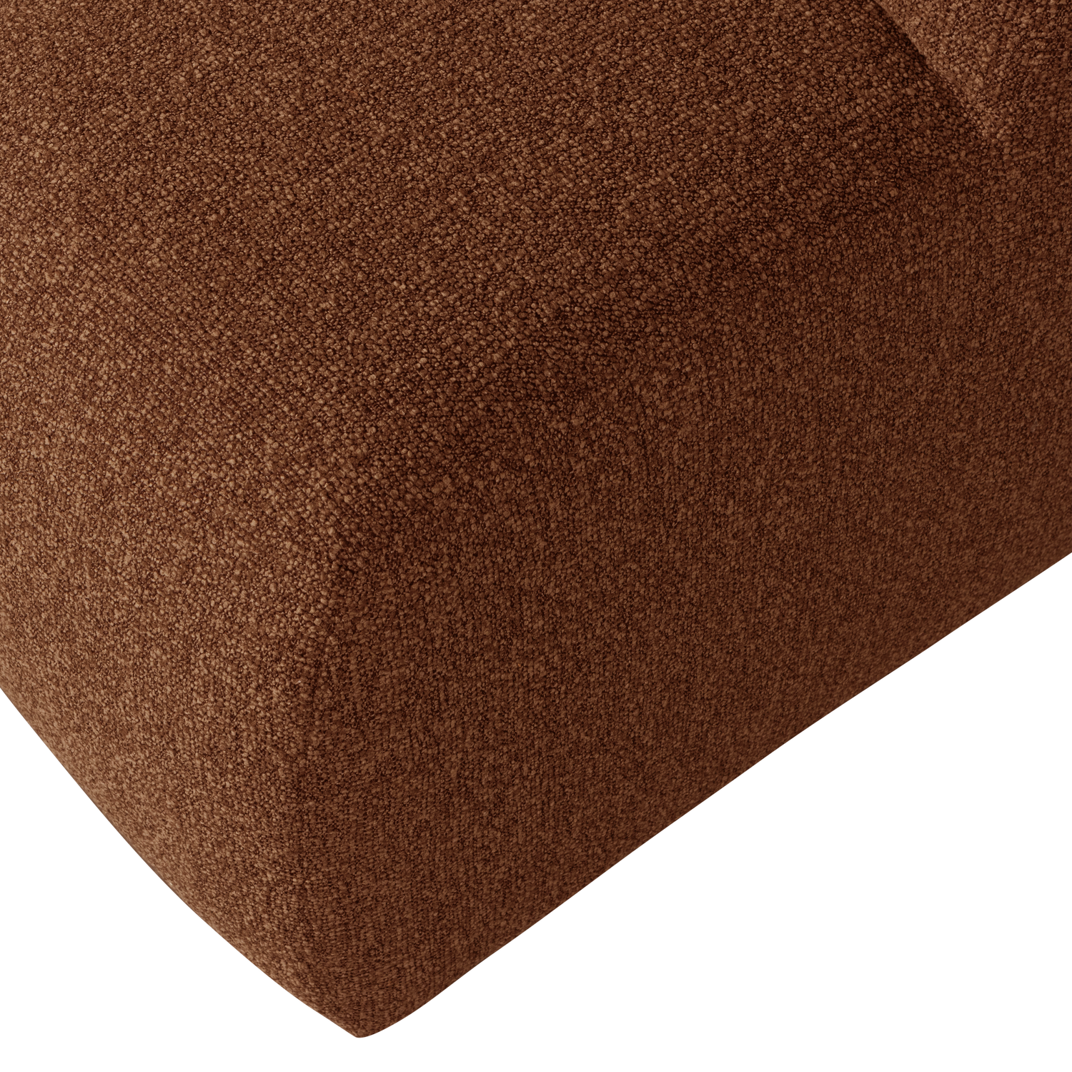 Woood | Poef Mojo boucle roestbruin melange