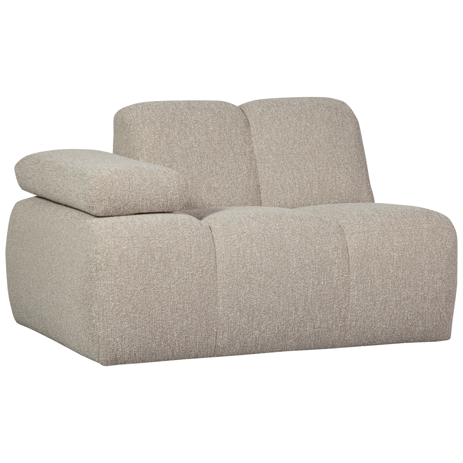 Woood | 1-Zits element Mojo arm links boucle beige melange