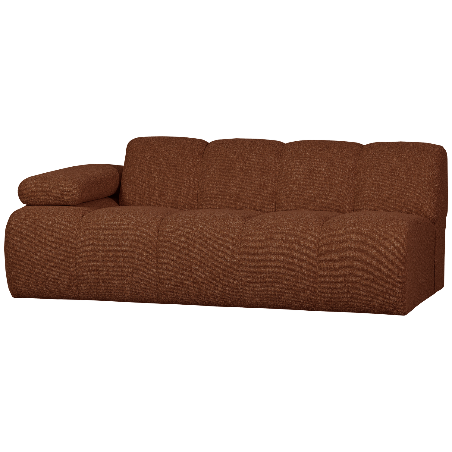 Woood | 2-Zits element Mojo arm links boucle roestbruin melange