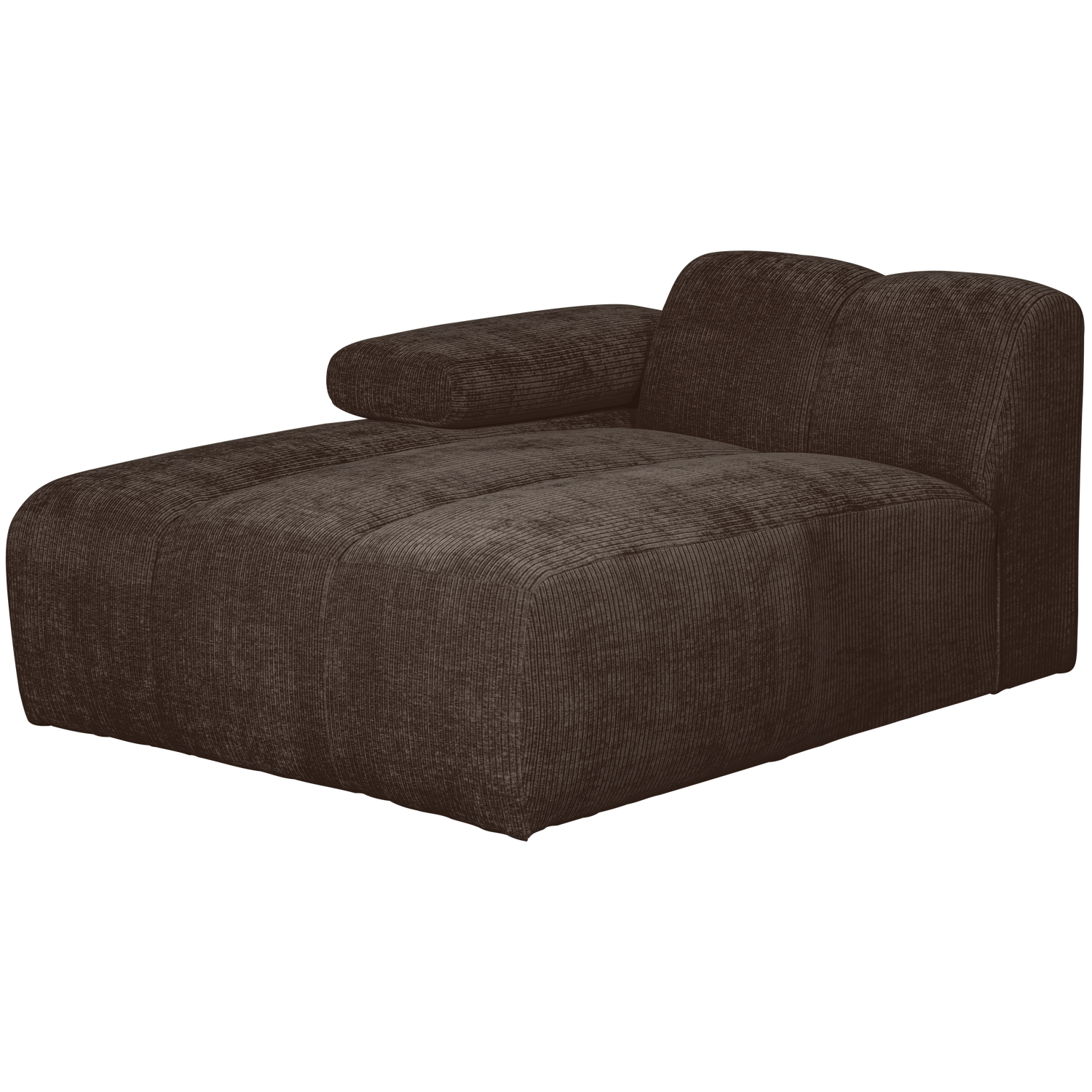 Woood | Chaise longue Mojo element links ribstof bruin