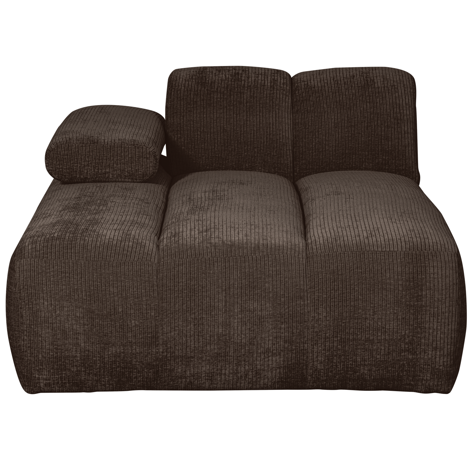 Woood | Chaise longue Mojo element links ribstof bruin