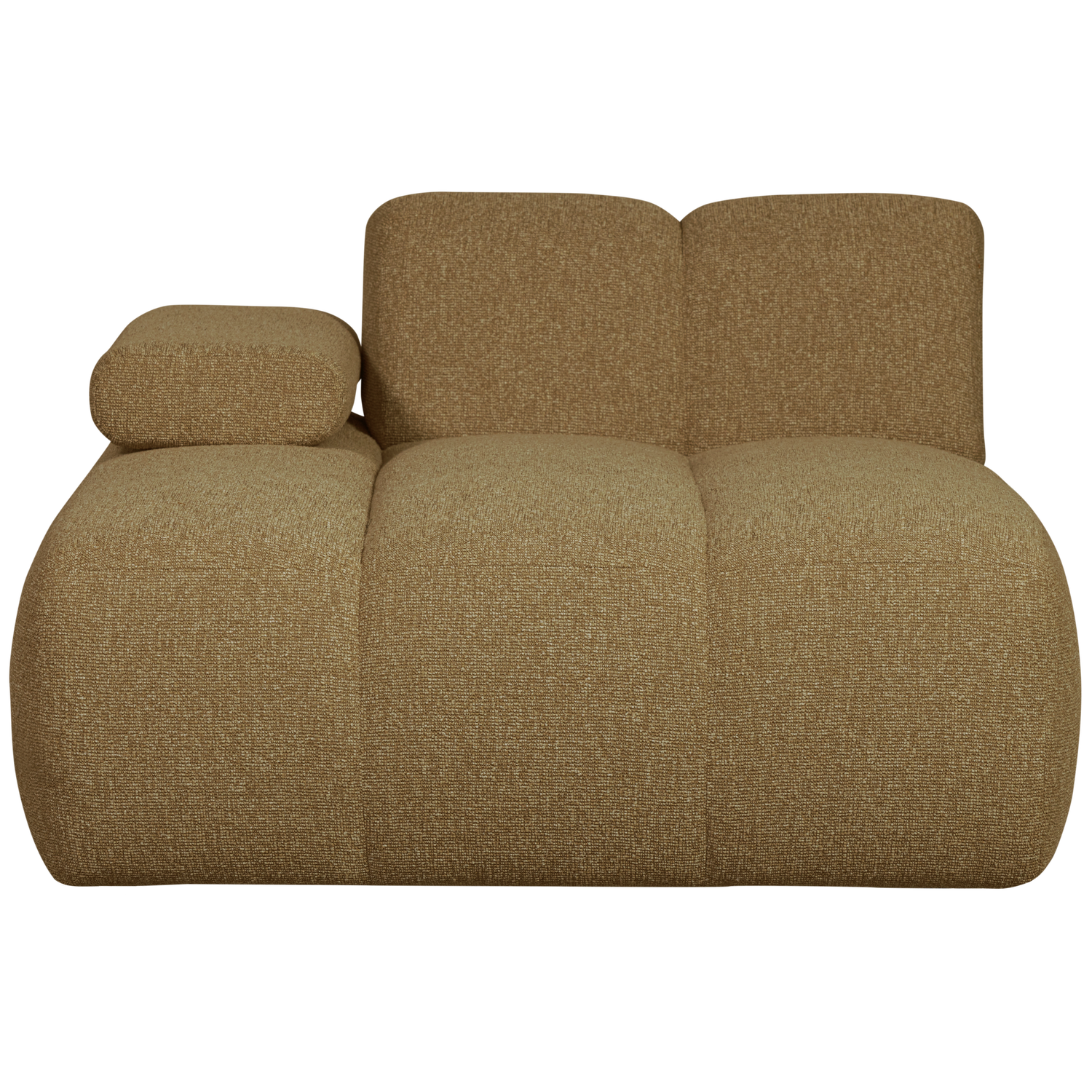 Woood | Chaise longue Mojo element links boucle geel/bruin melange
