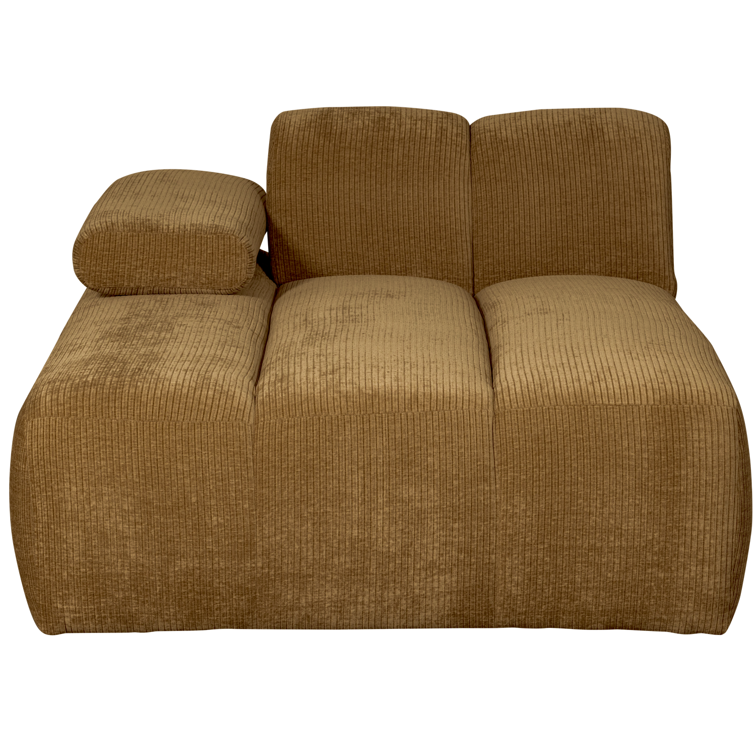 Woood | Chaise longue Mojo element links ribstof honinggeel