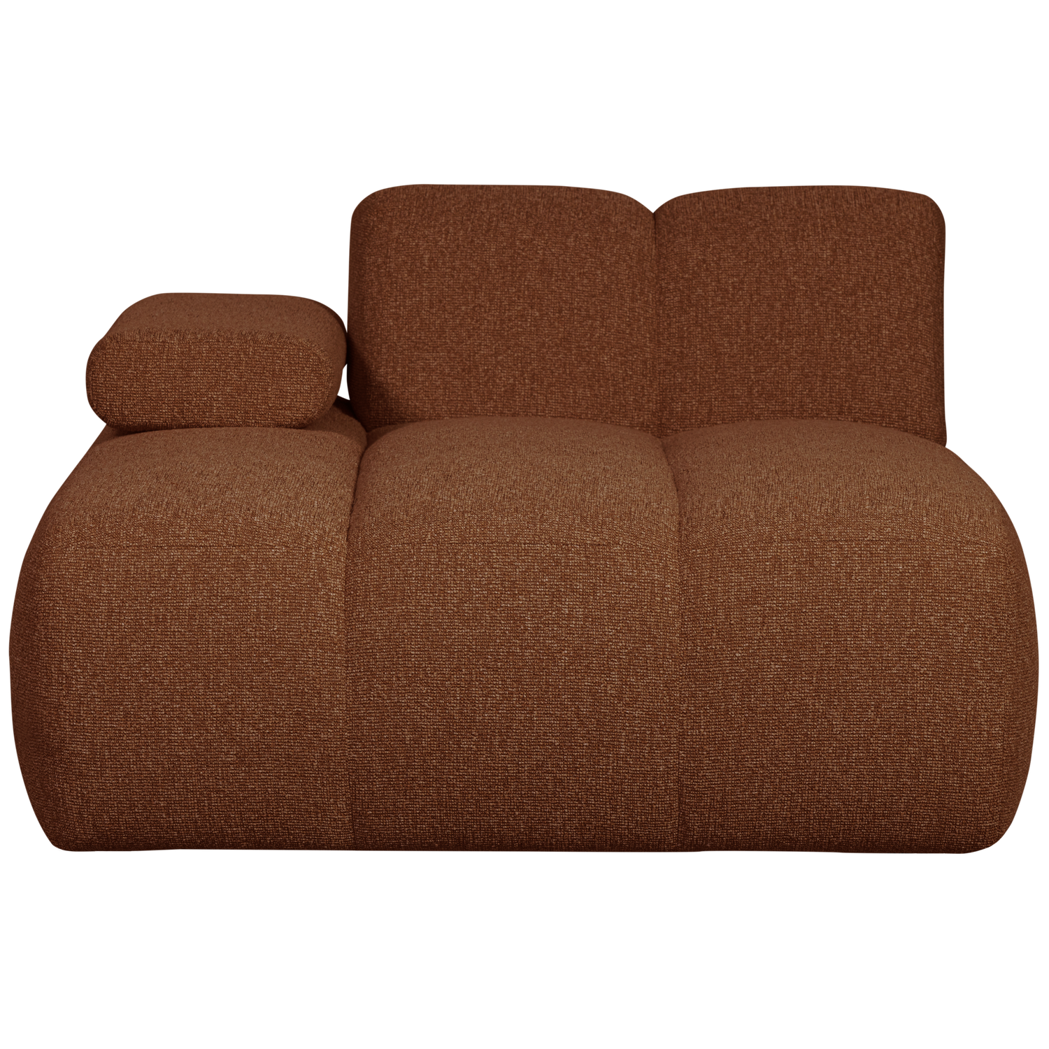 Woood | Chaise longue Mojo element links boucle roestbruin melange