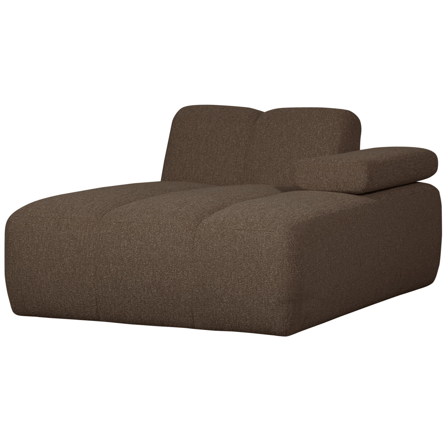 Woood | Chaise longue Mojo element rechts boucle bruin melange