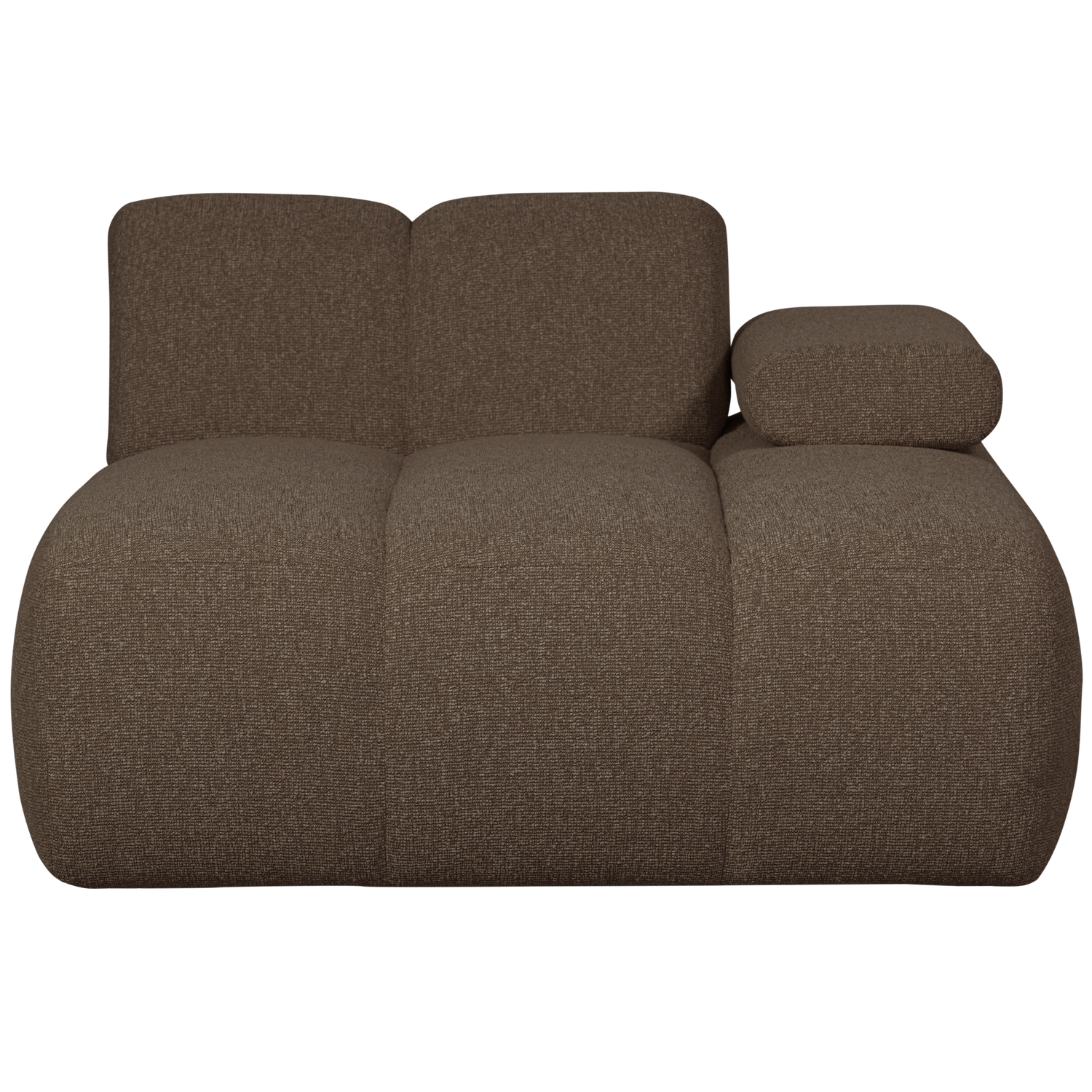 Woood | Chaise longue Mojo element rechts boucle bruin melange