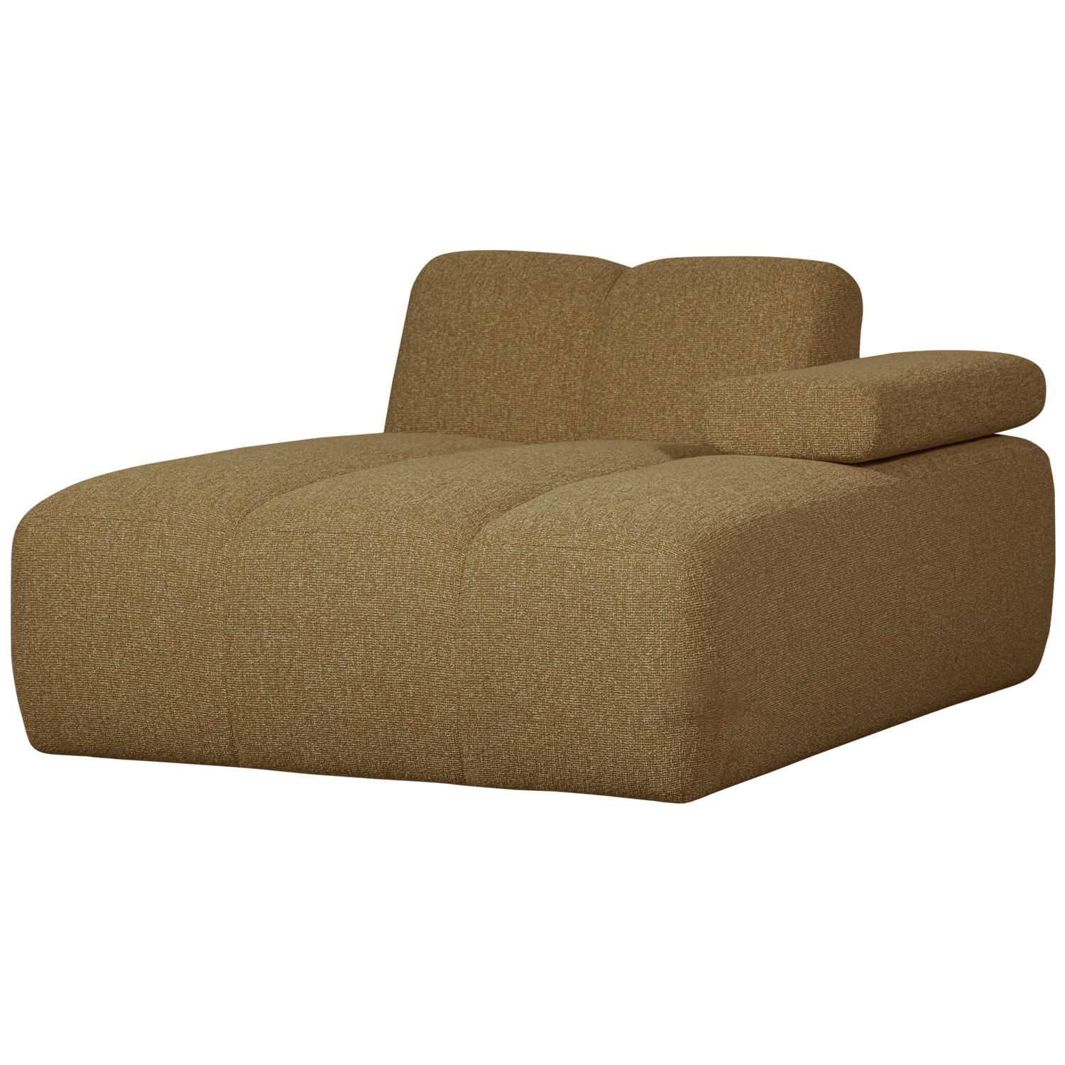 Woood | Chaise longue Mojo element rechts boucle geel/bruin melange
