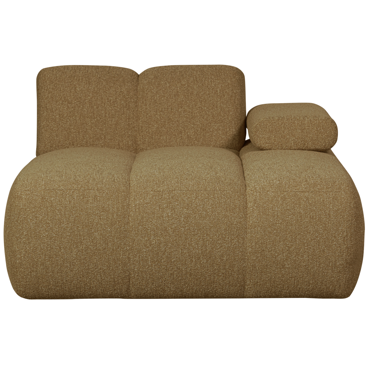 Woood | Chaise longue Mojo element rechts boucle geel/bruin melange