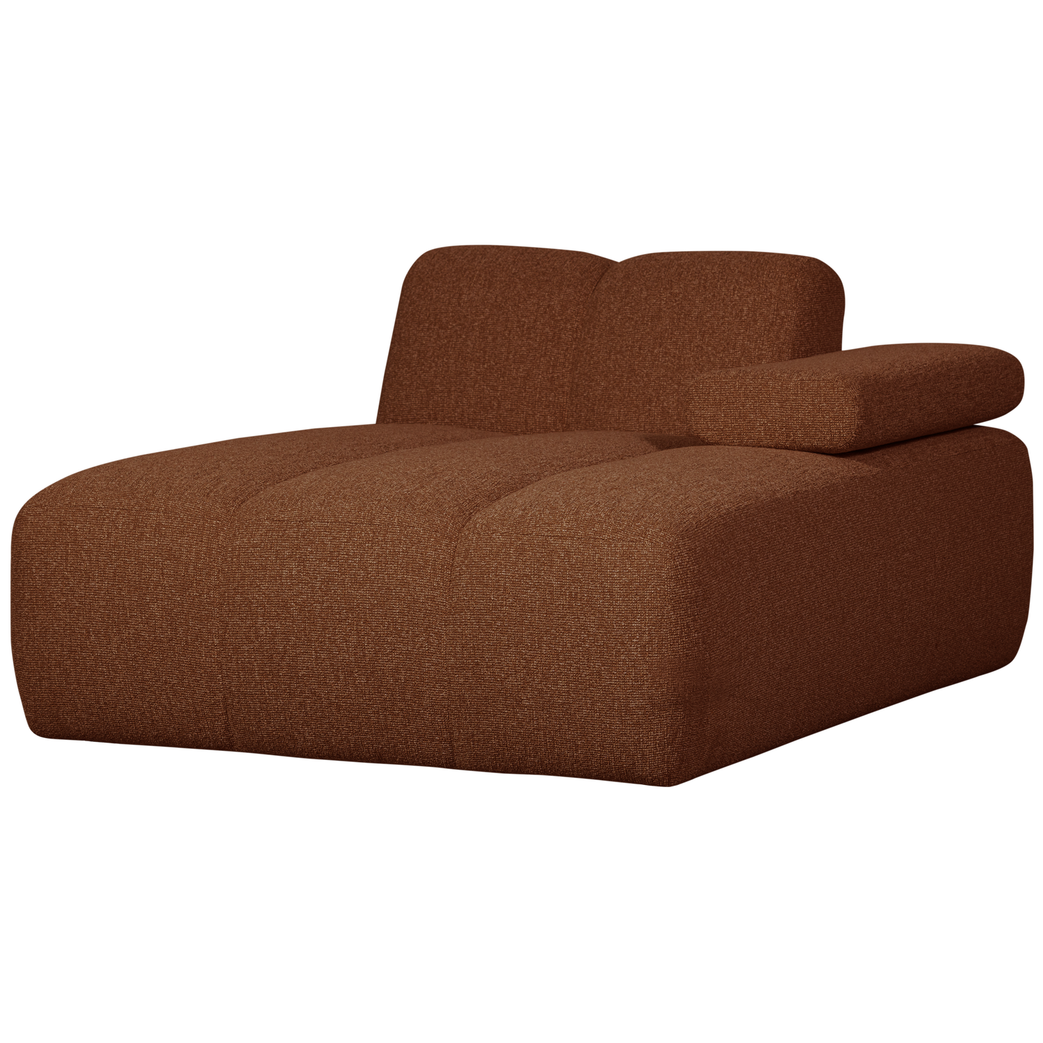 Woood | Chaise longue Mojo element rechts boucle roestbruin melange