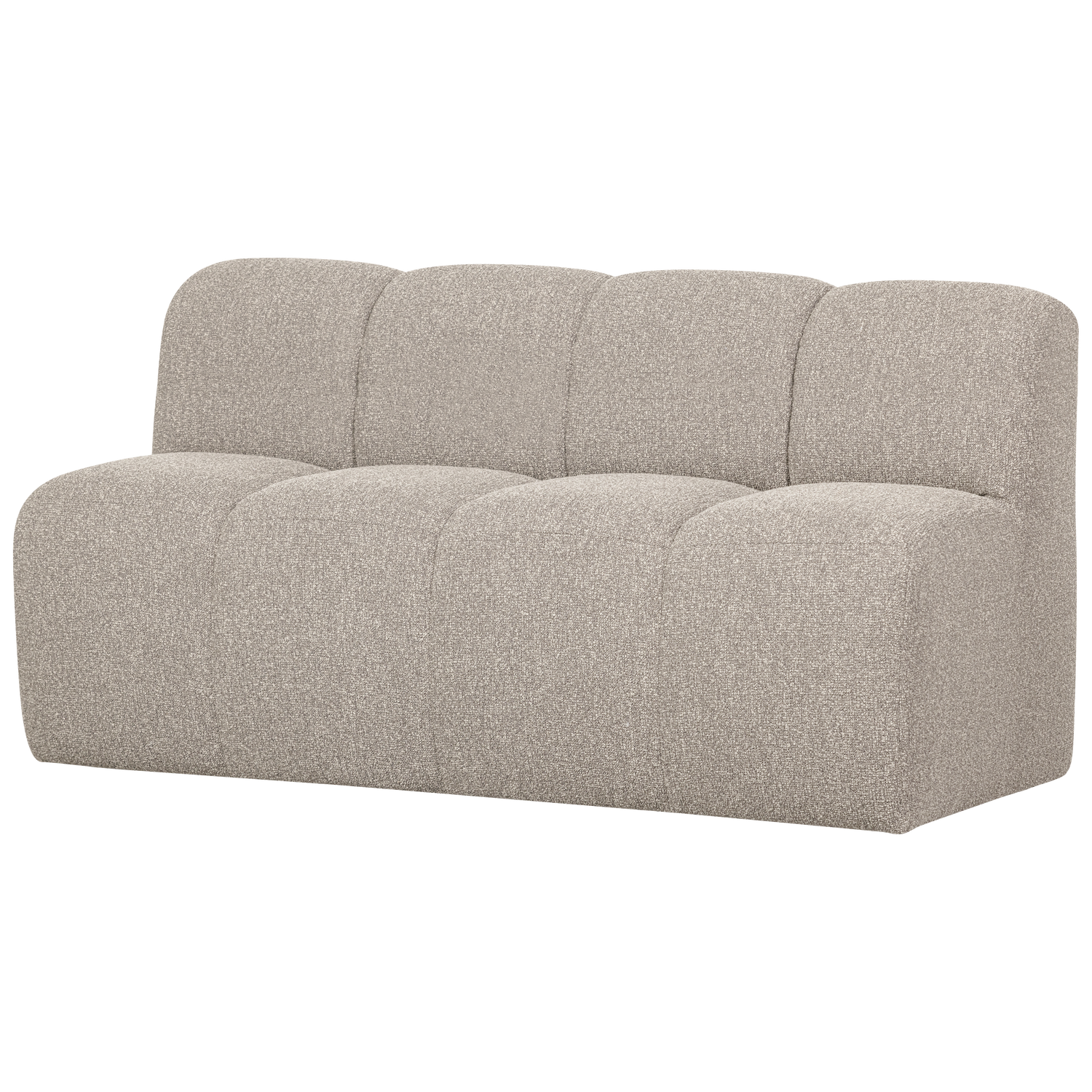 Woood | Mojo eetbank met rugleuning boucle beige melange