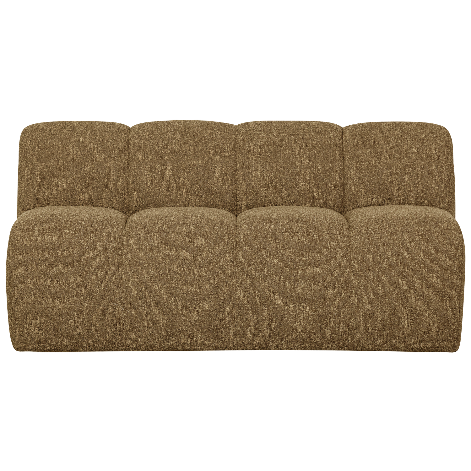 Woood | Mojo eetbank met rugleuning boucle geel/bruin