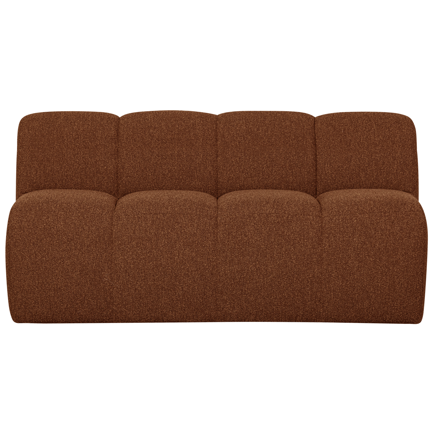 Woood | Eetbank Mojo met rugleuning boucle roestbruin melange