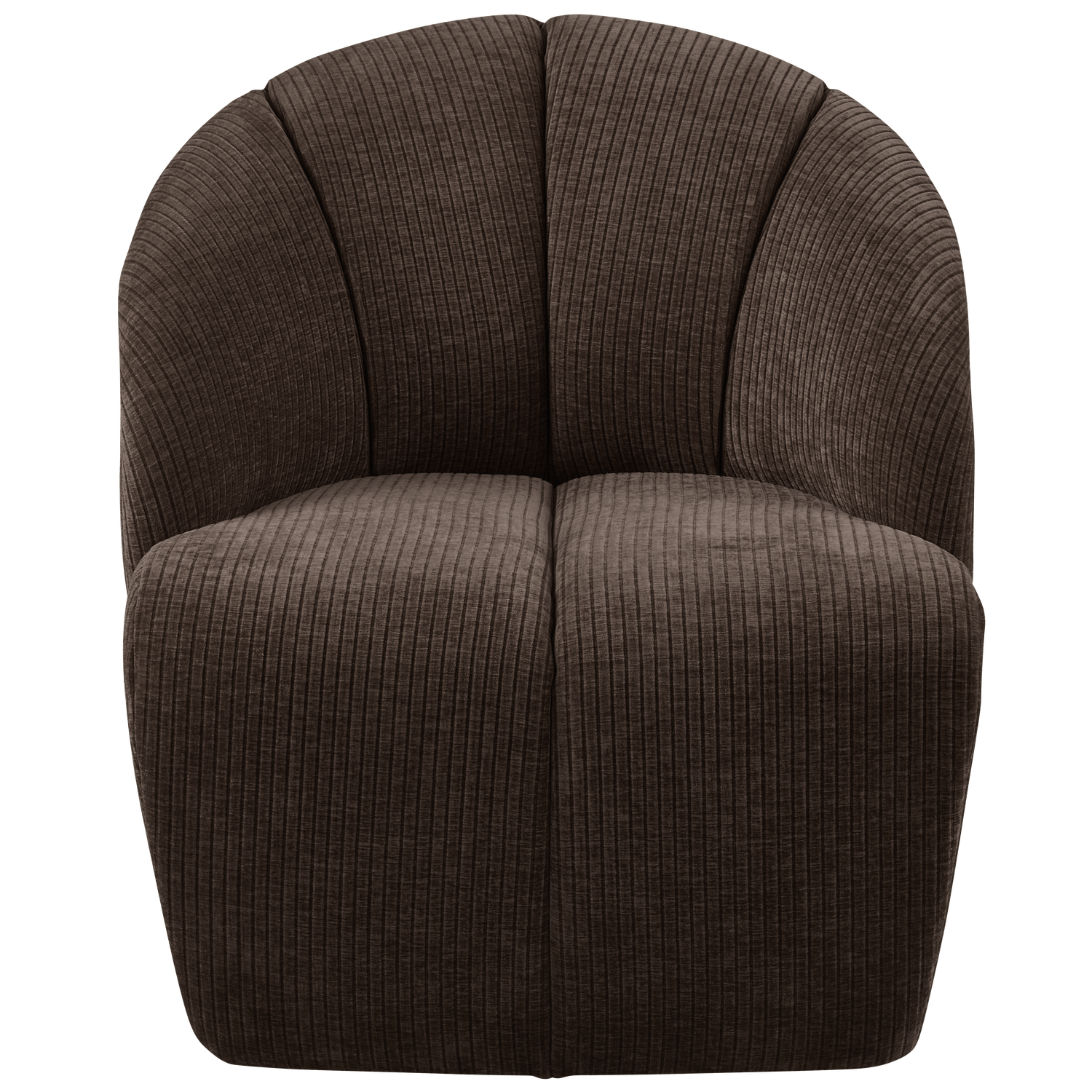 Woood | Draaifauteuil Mojo ribstof bruin