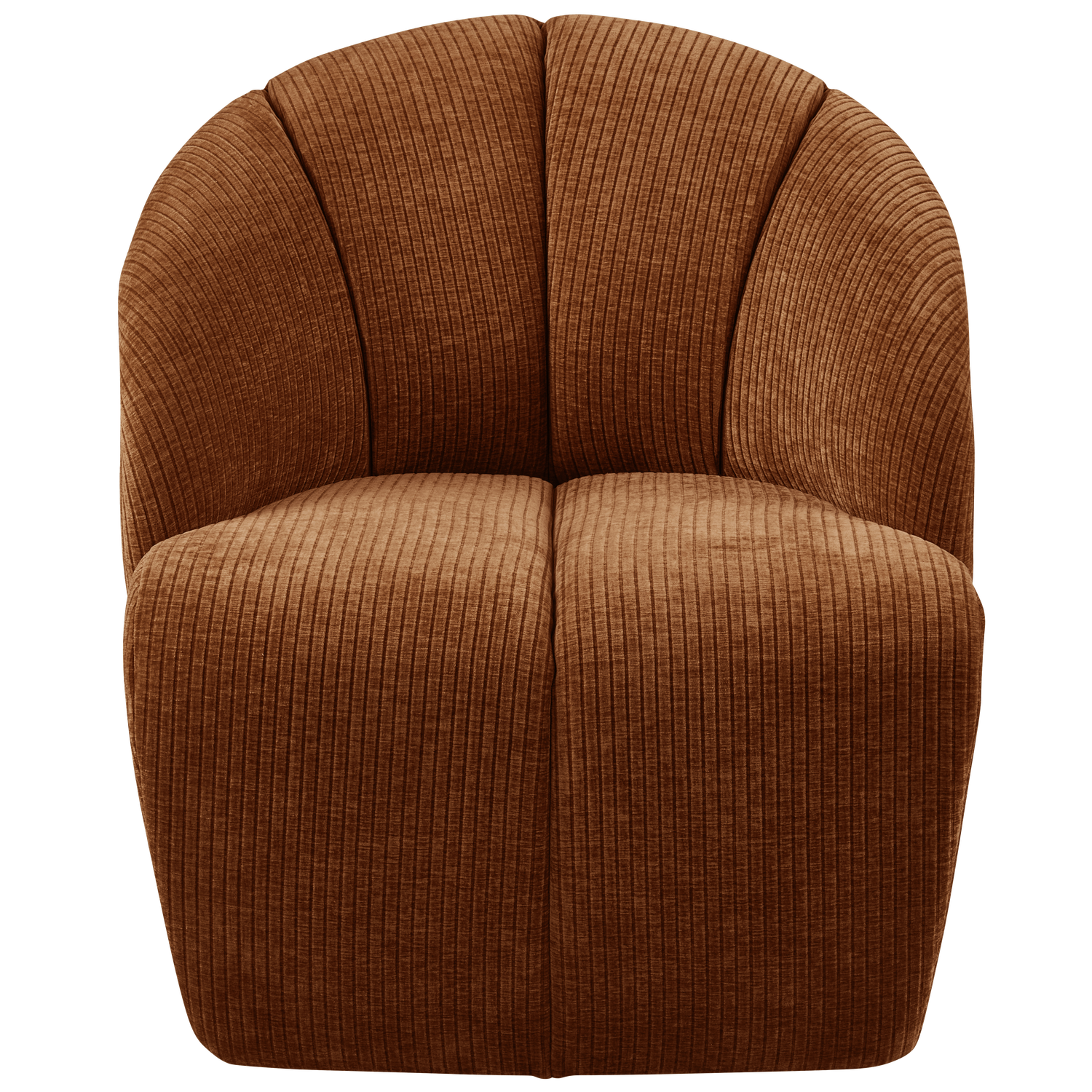 Woood | Draaifauteuil Mojo ribstof roestbruin