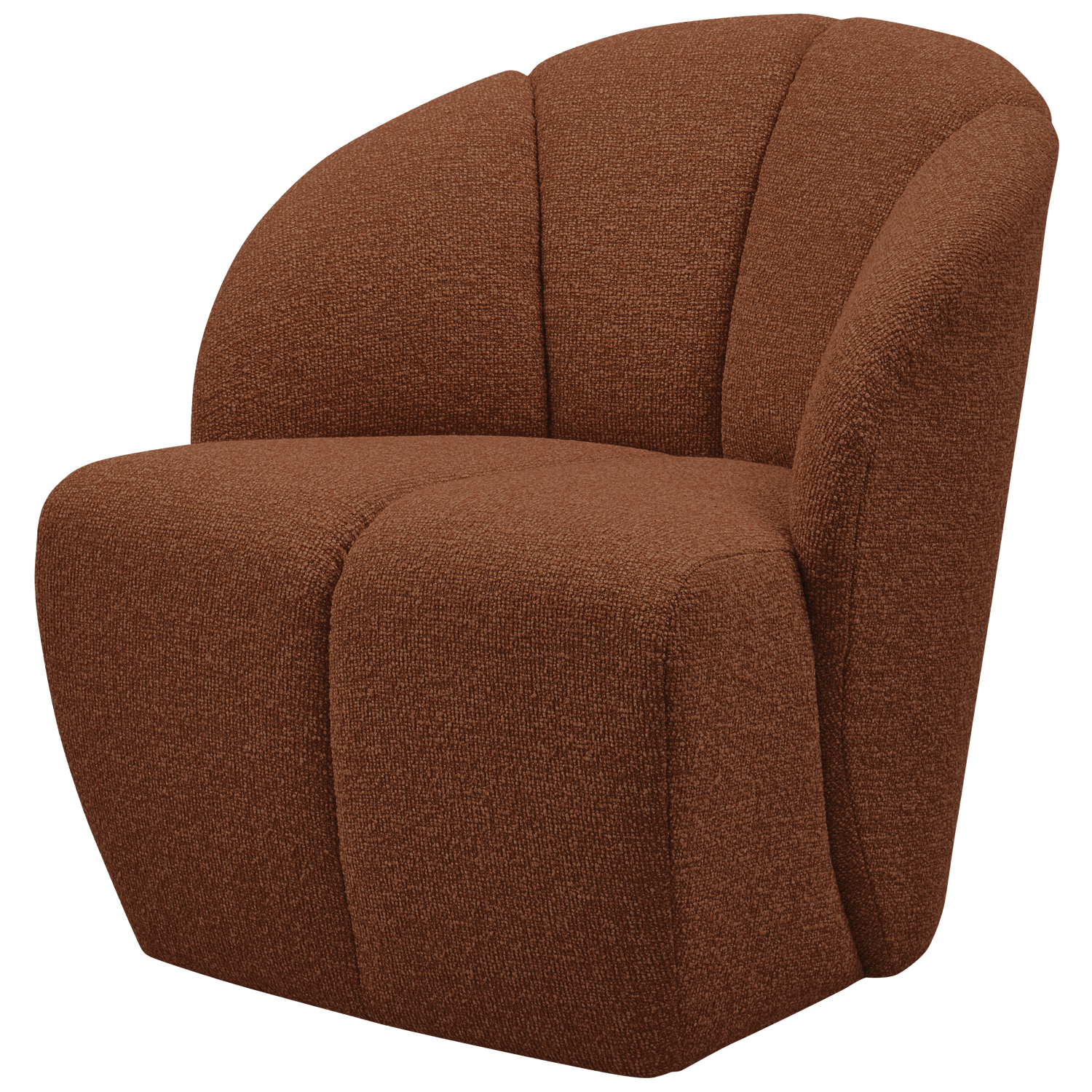 Woood | Draaifauteuil Mojo boucle roestbruin melange