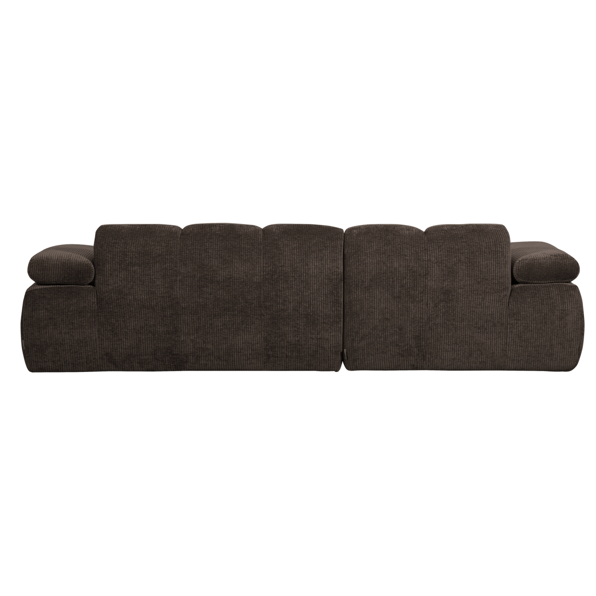 Woood | Chaise longue Mojo links ribstof bruin