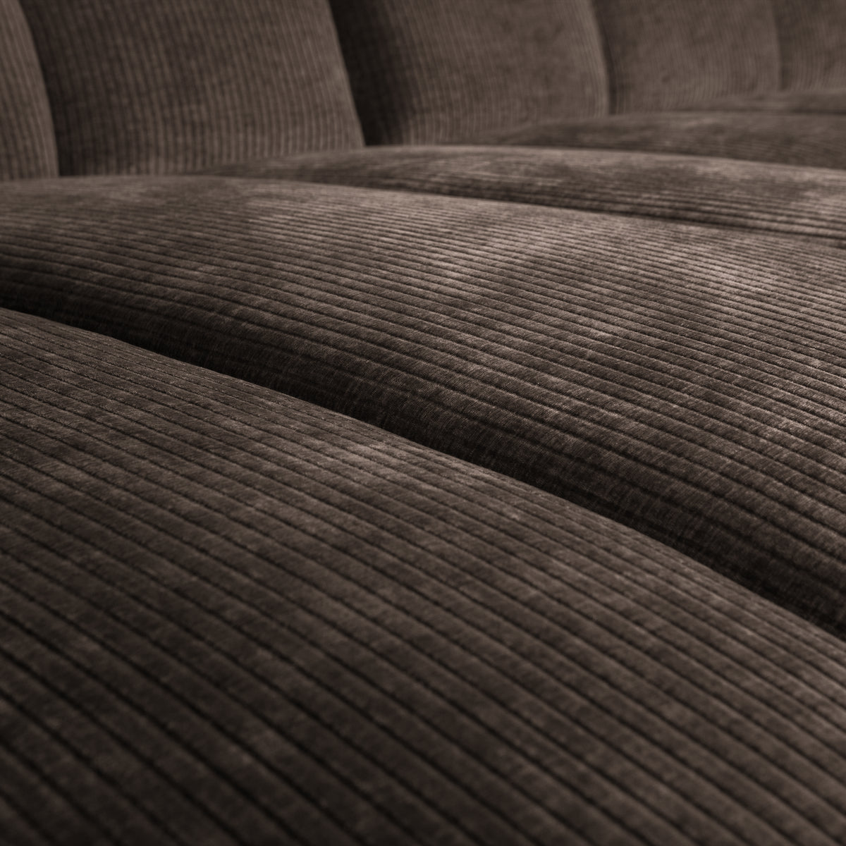 Woood | Chaise longue Mojo links ribstof bruin