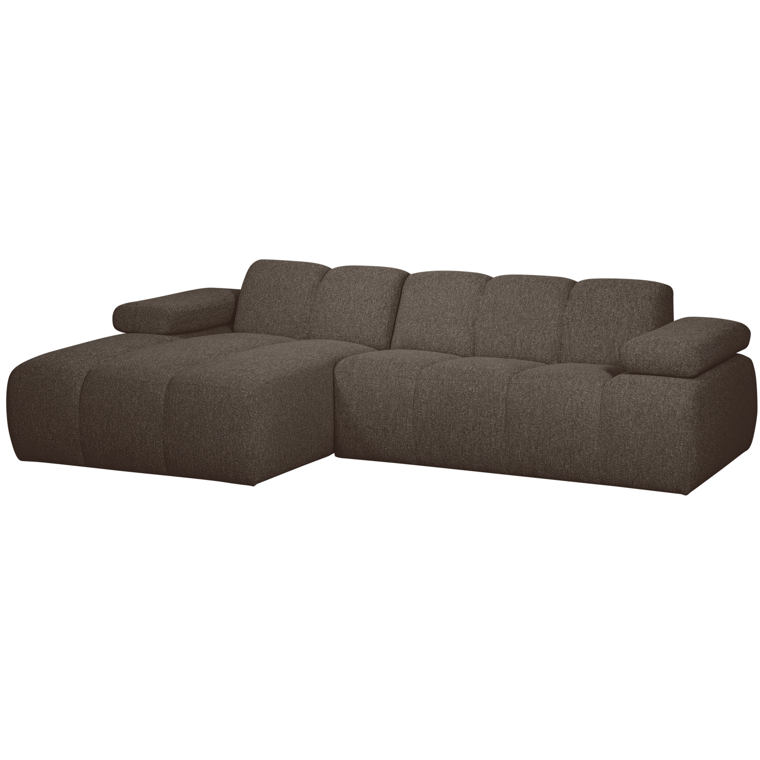 Woood | Chaise longue Mojo links boucle bruin melange