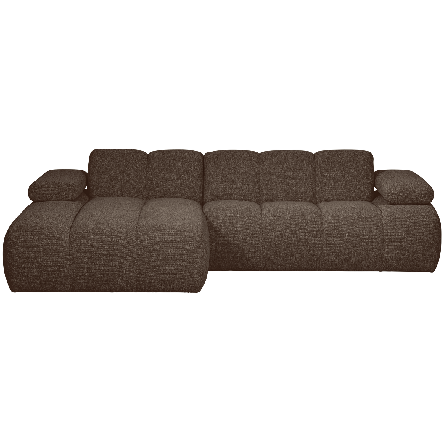 Woood | Chaise longue Mojo links boucle bruin melange