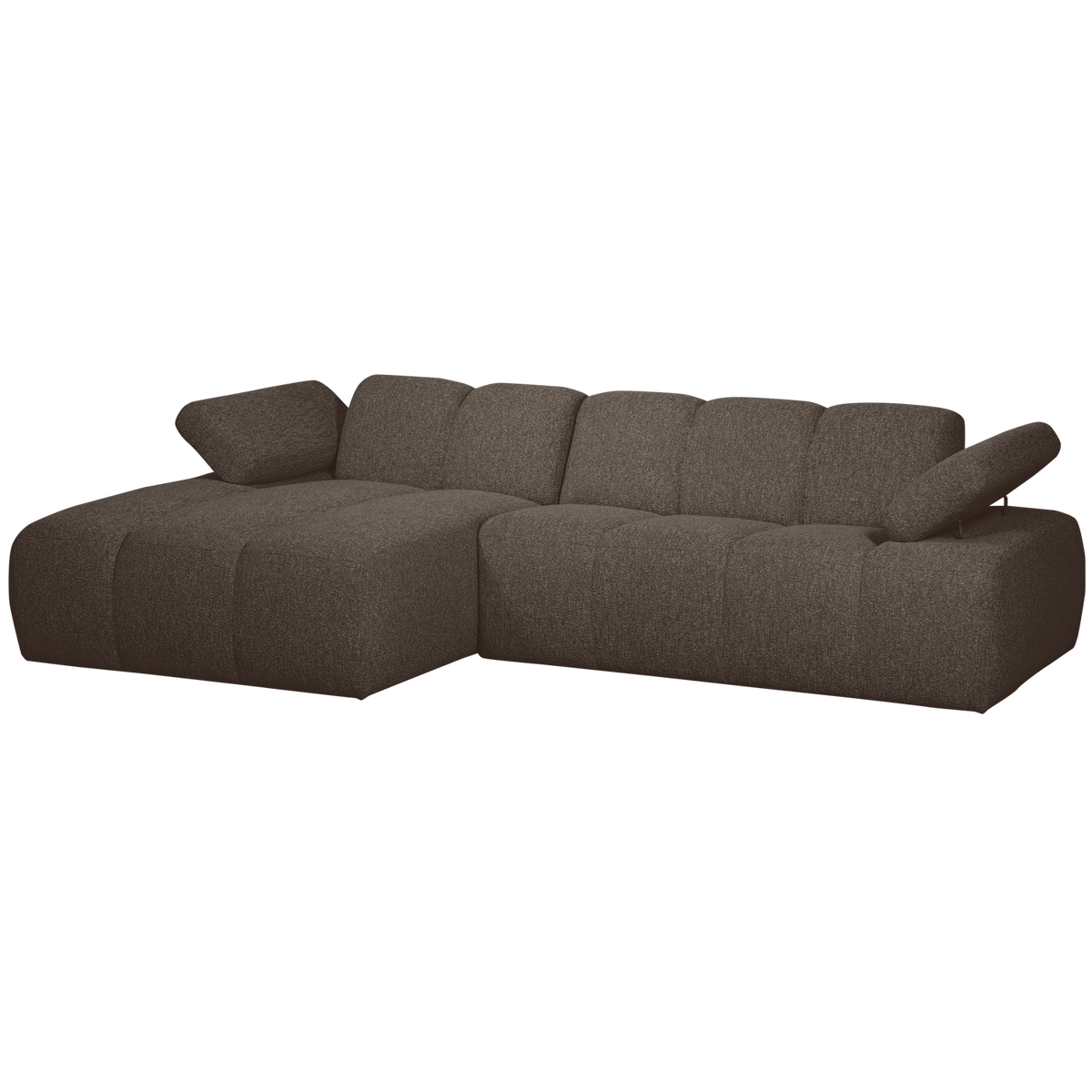Woood | Chaise longue Mojo links boucle bruin melange