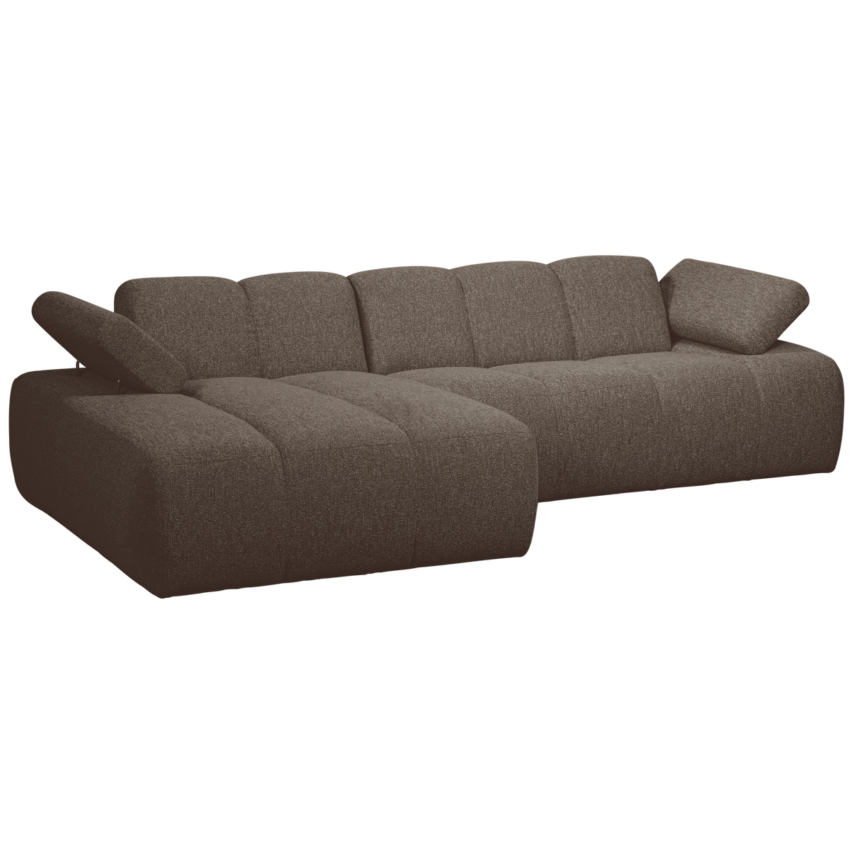 Woood | Chaise longue Mojo links boucle bruin melange