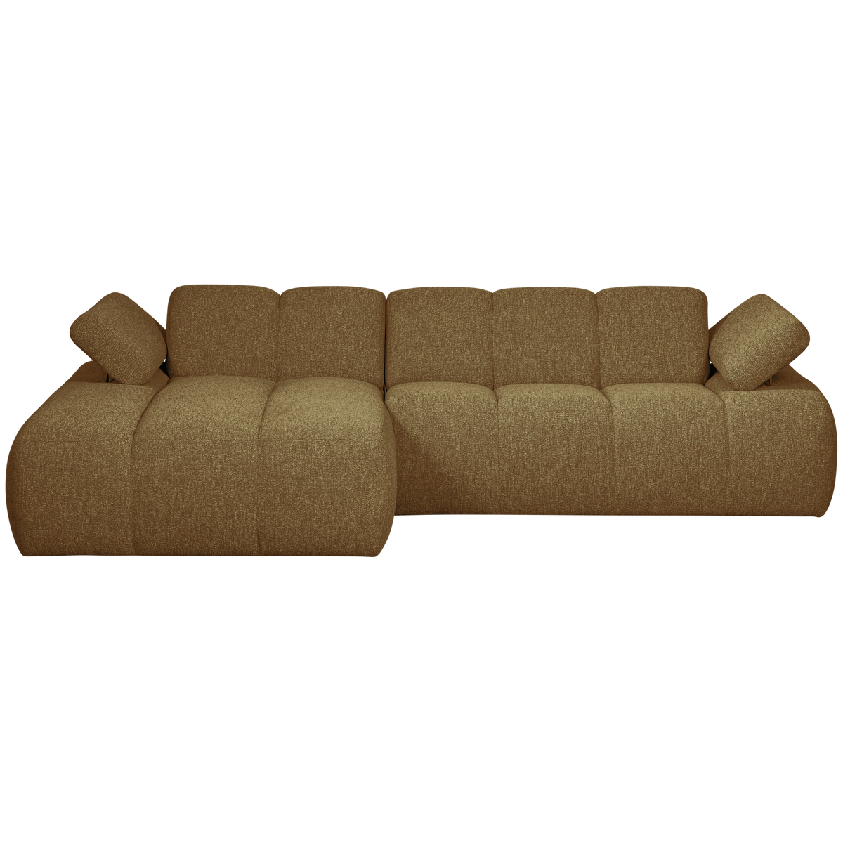 Woood | Chaise longue Mojo links boucle geel/bruin melange