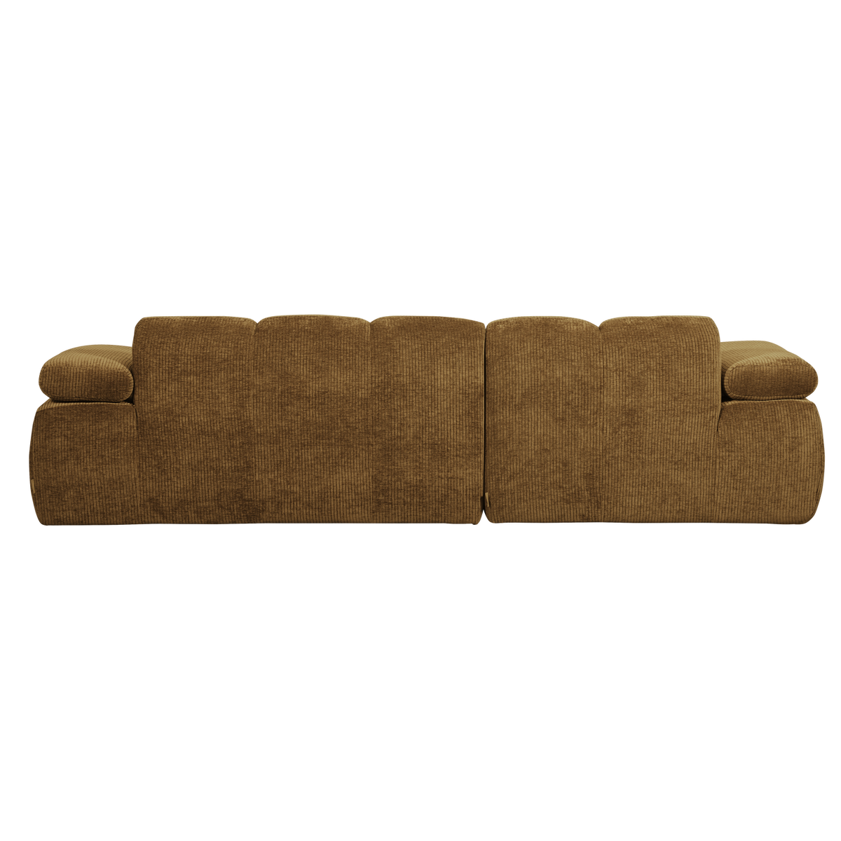 Woood | Chaise longue Mojo links ribstof honinggeel