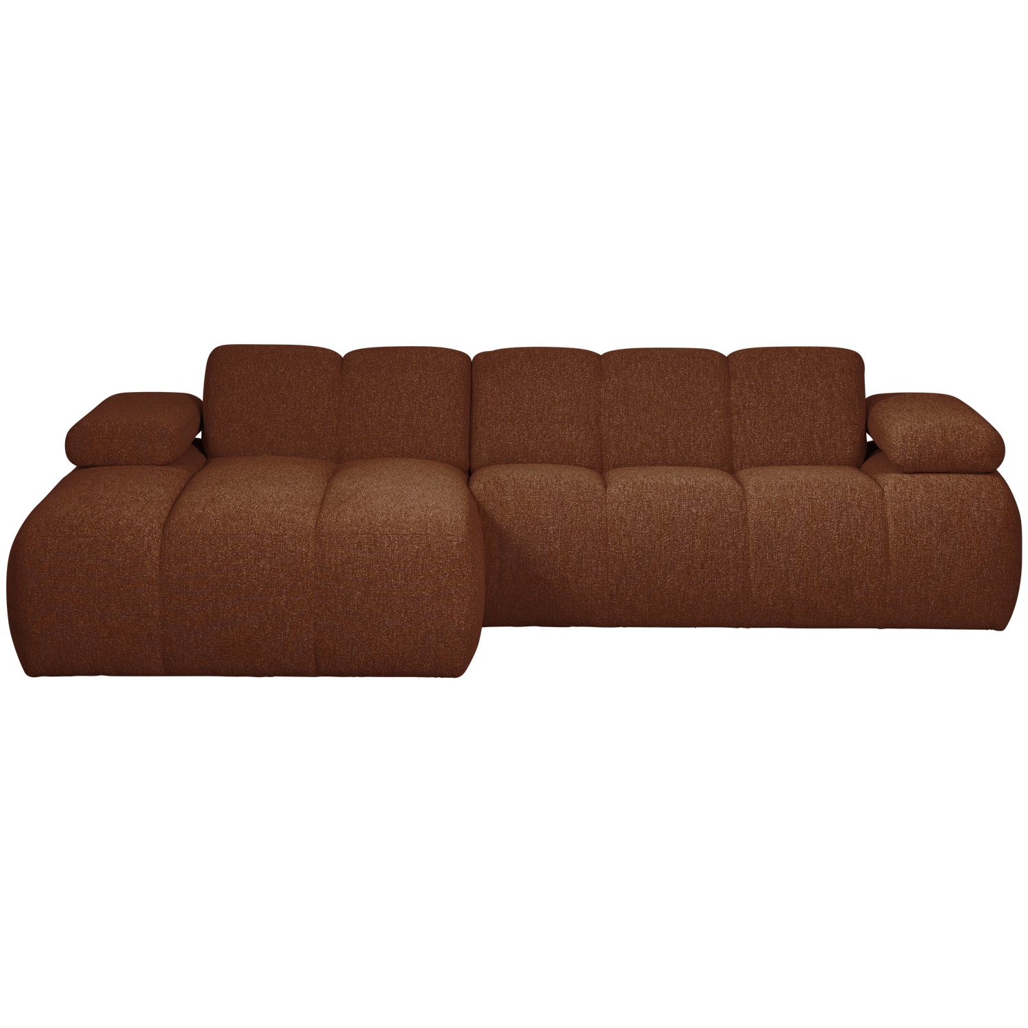 Woood | Chaise longue Mojo links boucle roestbruin melange