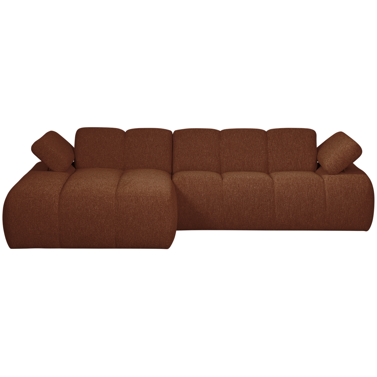 Woood | Chaise longue Mojo links boucle roestbruin melange