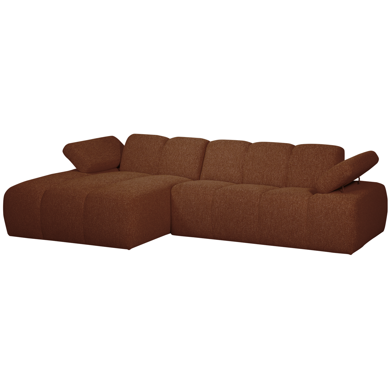 Woood | Chaise longue Mojo links boucle roestbruin melange