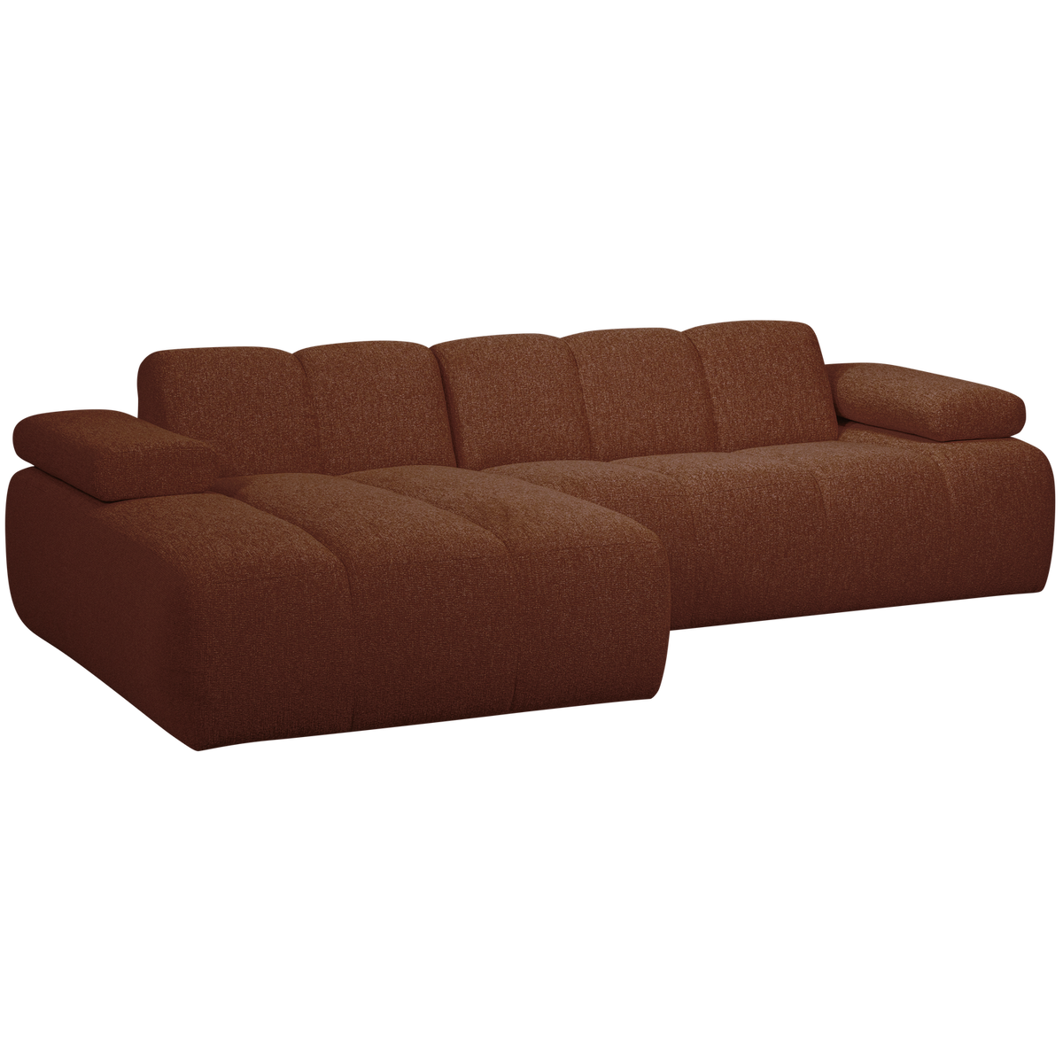 Woood | Chaise longue Mojo links boucle roestbruin melange