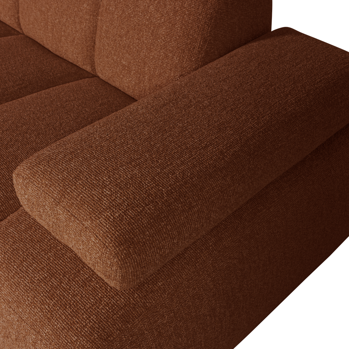 Woood | Chaise longue Mojo links boucle roestbruin melange