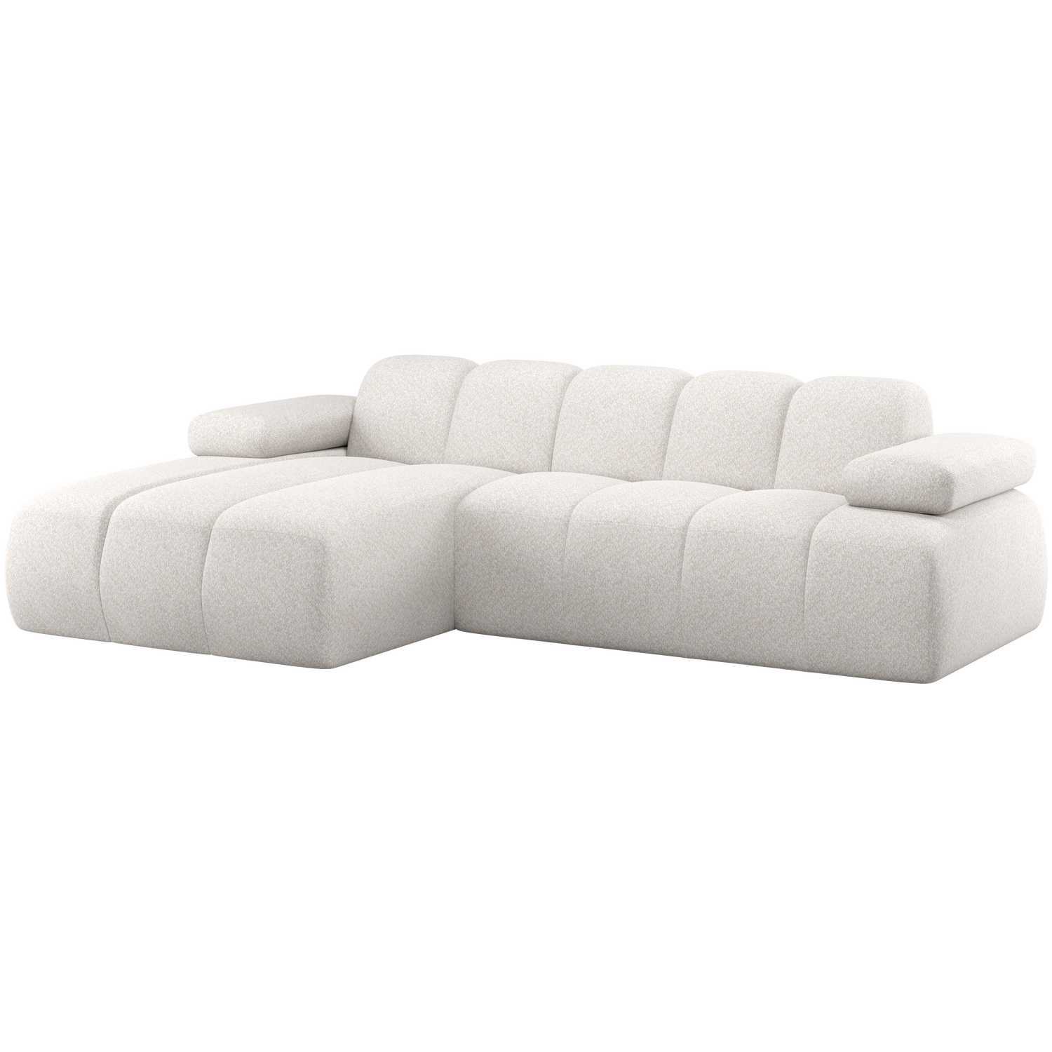 Woood | Chaise longue Mojo links wollig ecru