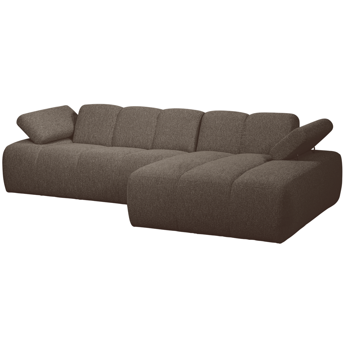 Woood | Chaise longue Mojo rechts boucle bruin melange