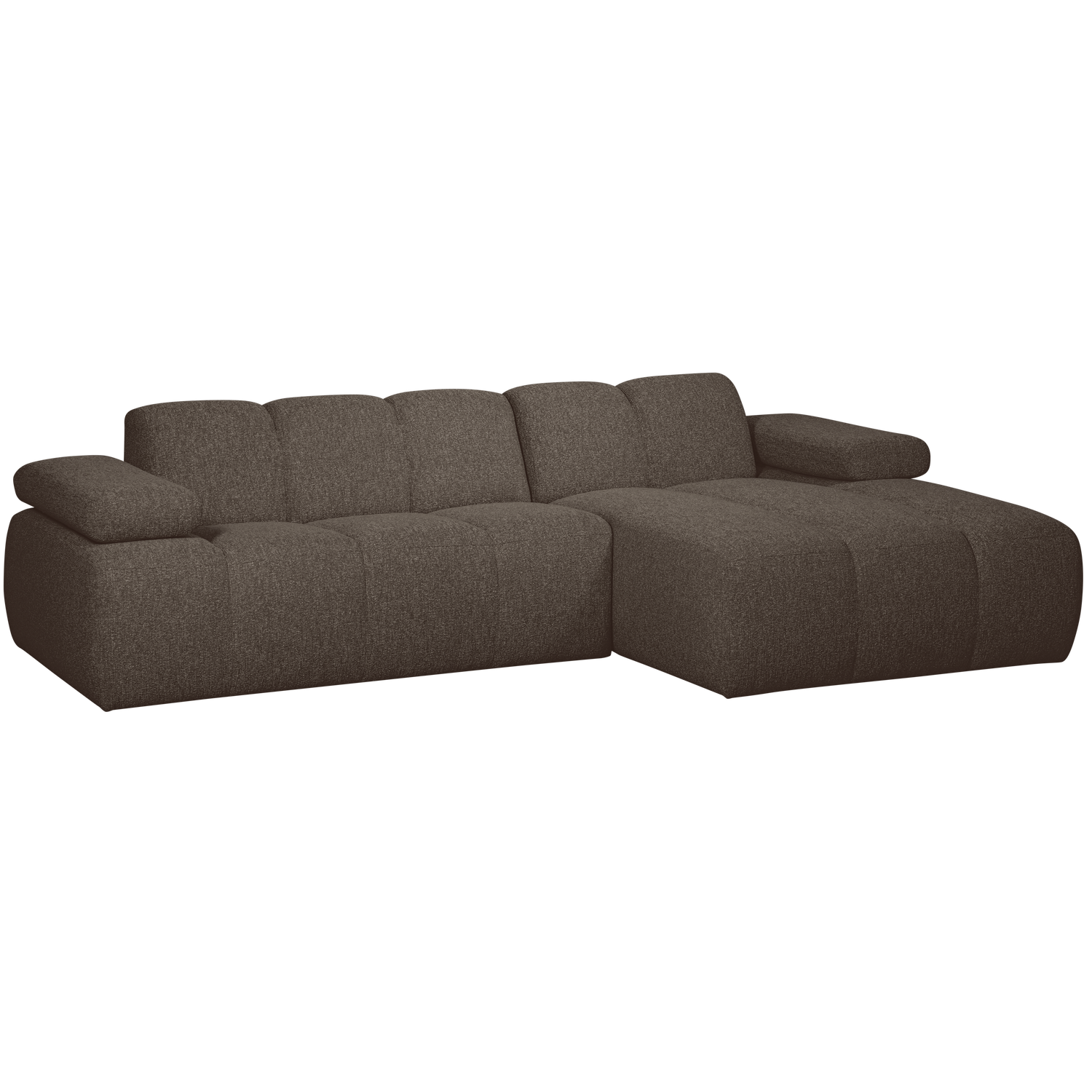 Woood | Chaise longue Mojo rechts boucle bruin melange