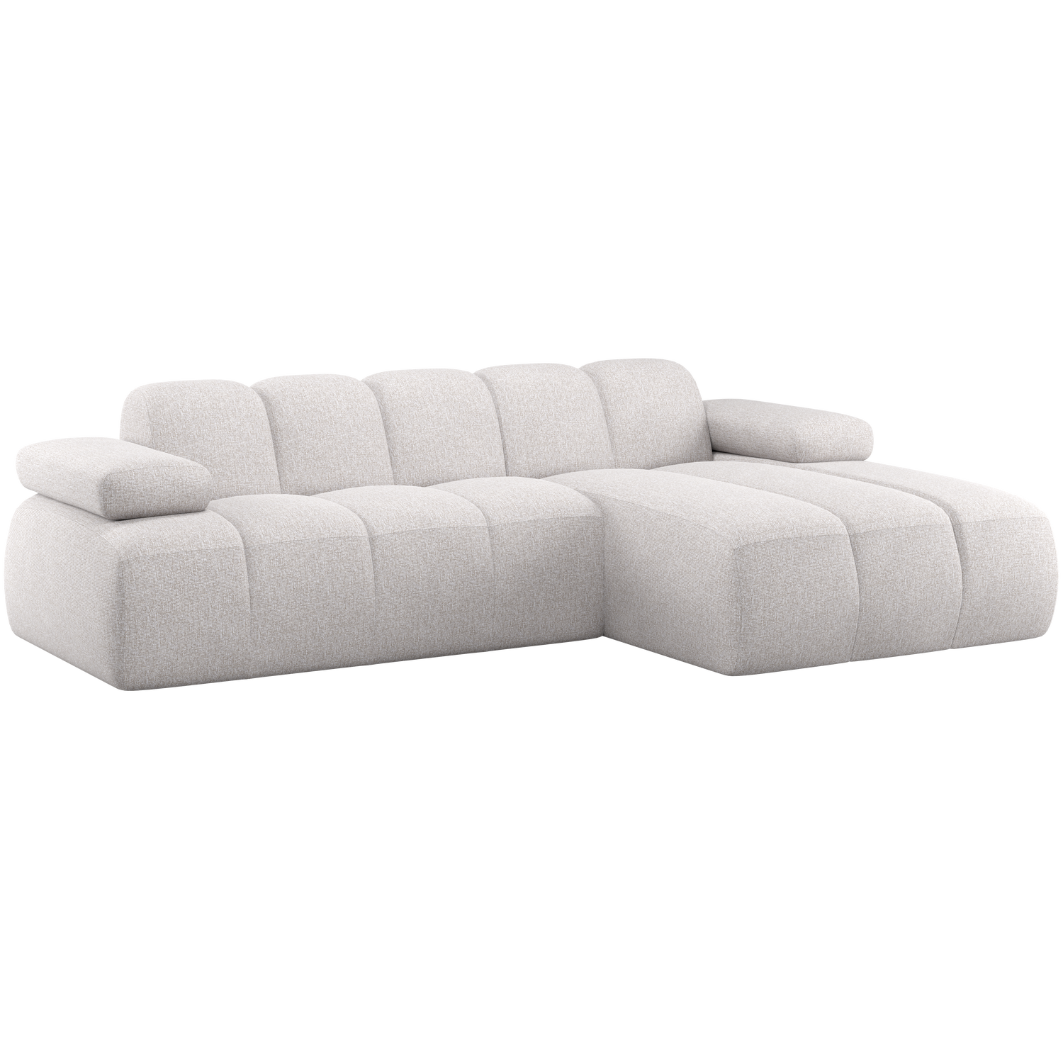 Woood | Chaise longue Mojo rechts boucle ecru melange