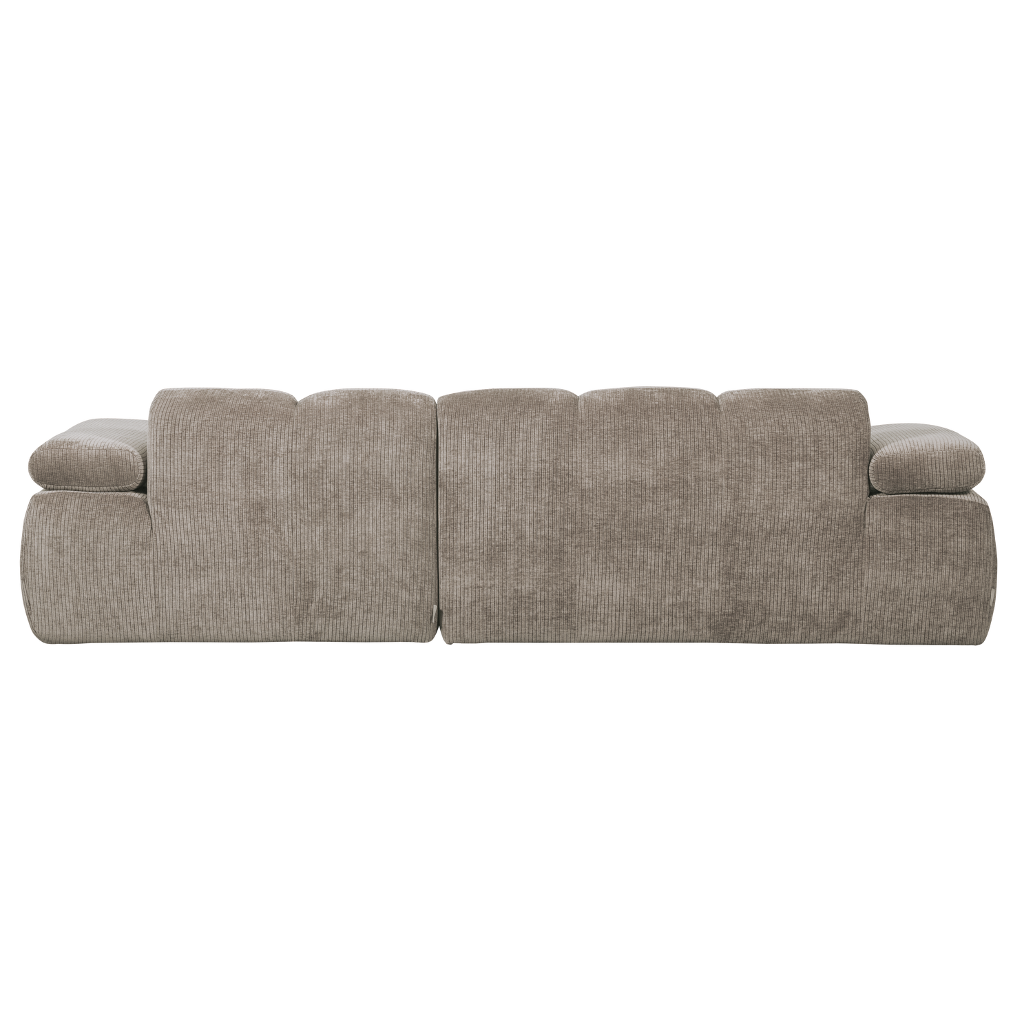 Woood | Chaise longue Mojo rechts ribstof donkerzand