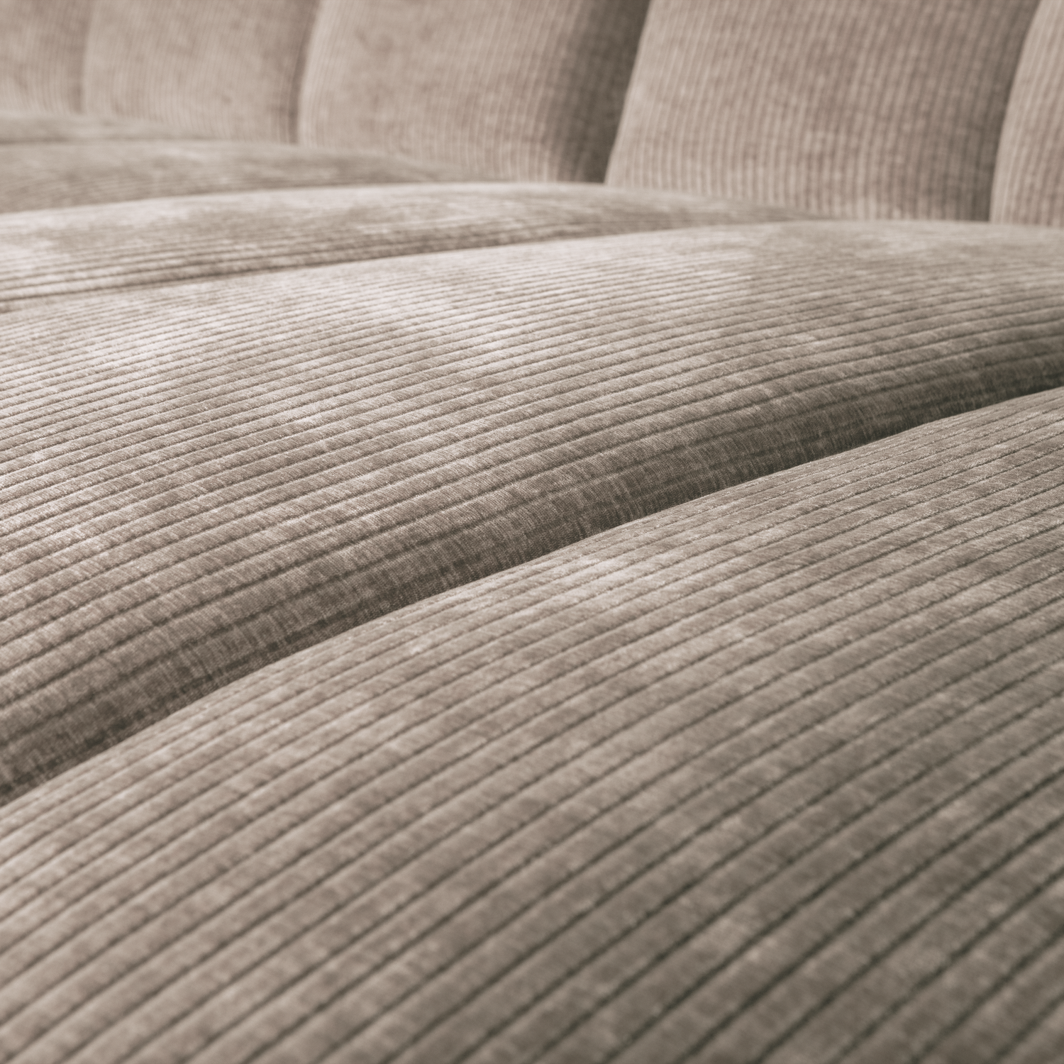 Woood | Chaise longue Mojo rechts ribstof donkerzand