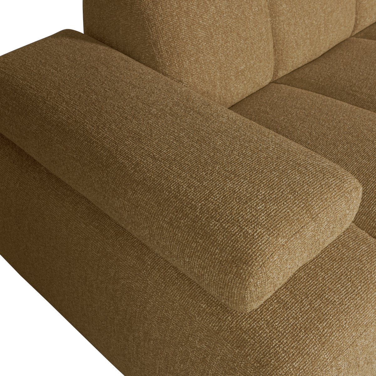 Woood | Chaise longue Mojo rechts boucle geel/bruin melange