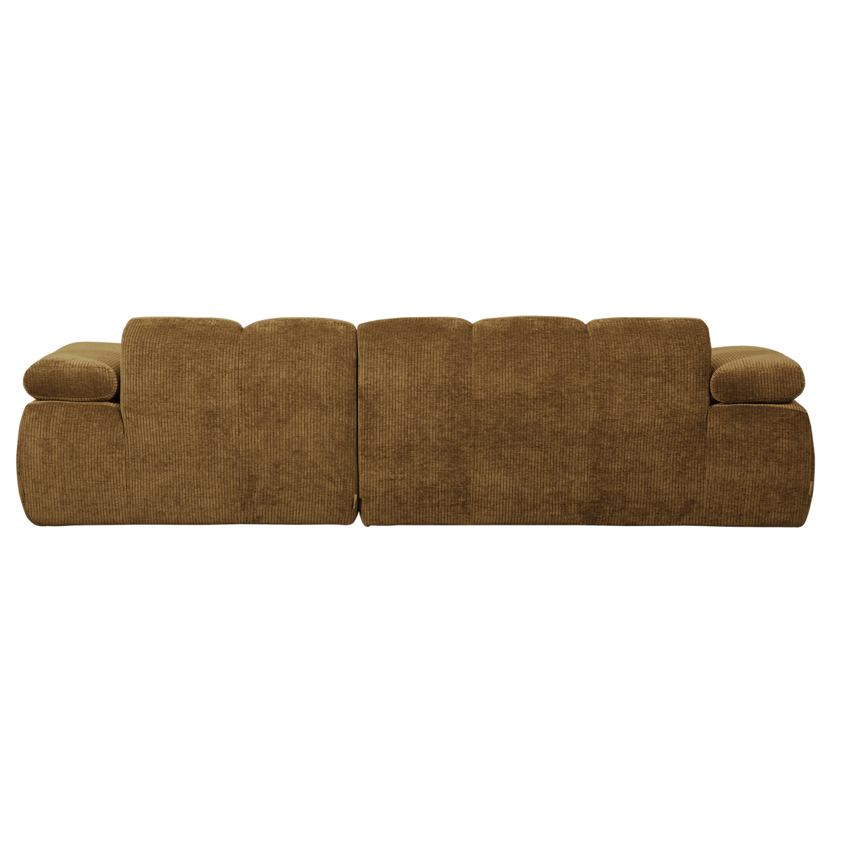 Woood | Chaise longue Mojo rechts ribstof honinggeel