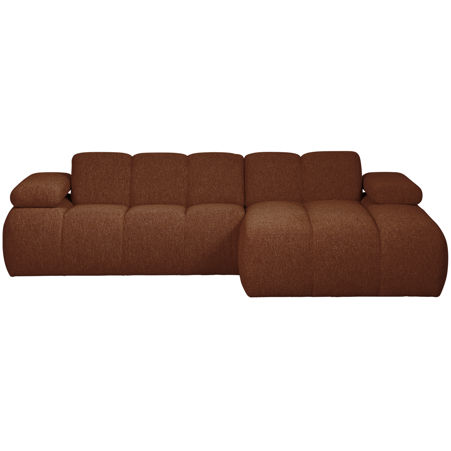 Woood | Chaise longue Mojo rechts boucle roestbruin melange