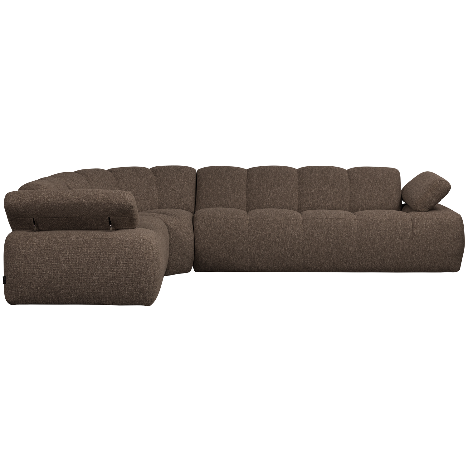 Woood | Hoekbank Mojo links boucle bruin melange