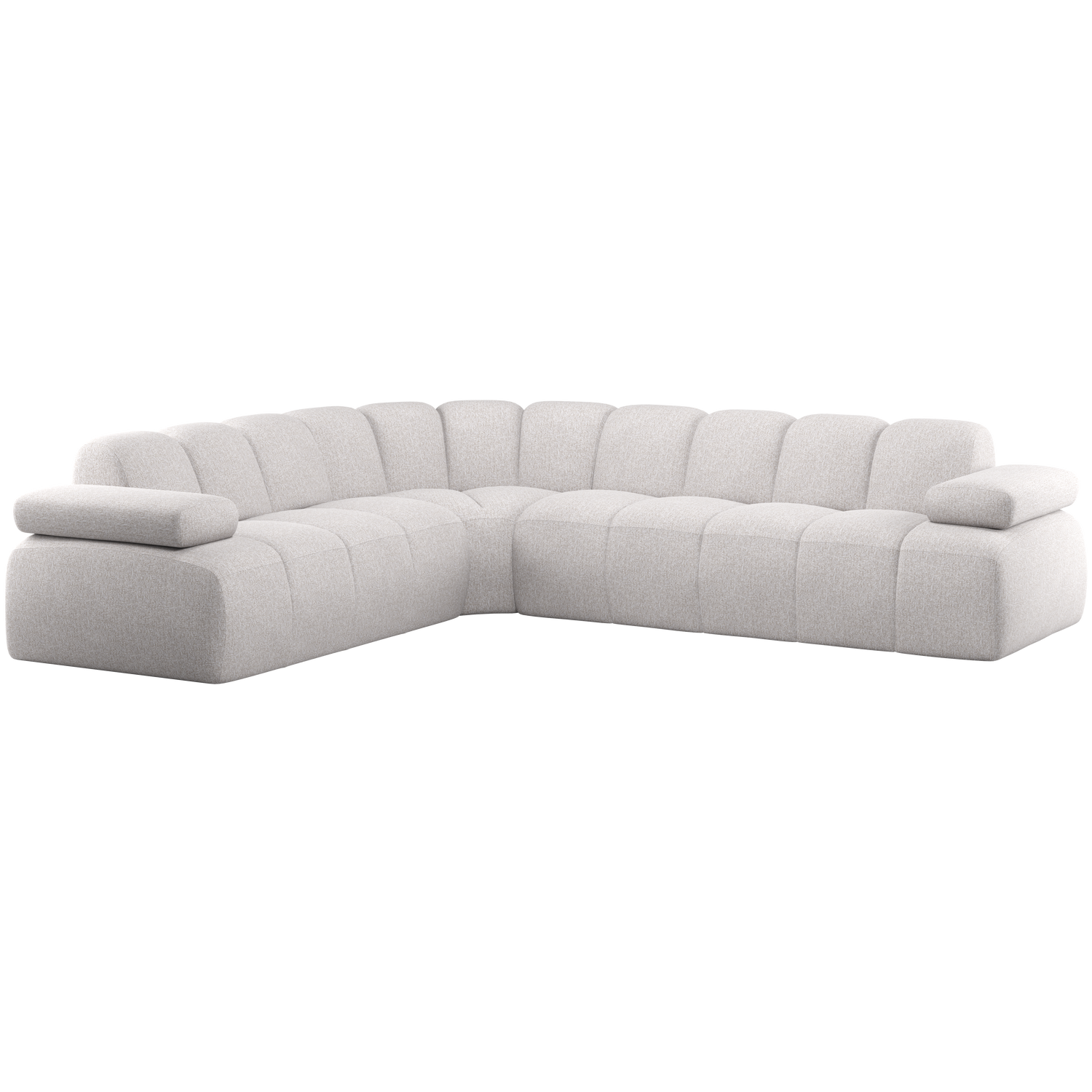 Woood | Hoekbank Mojo links boucle ecru melange